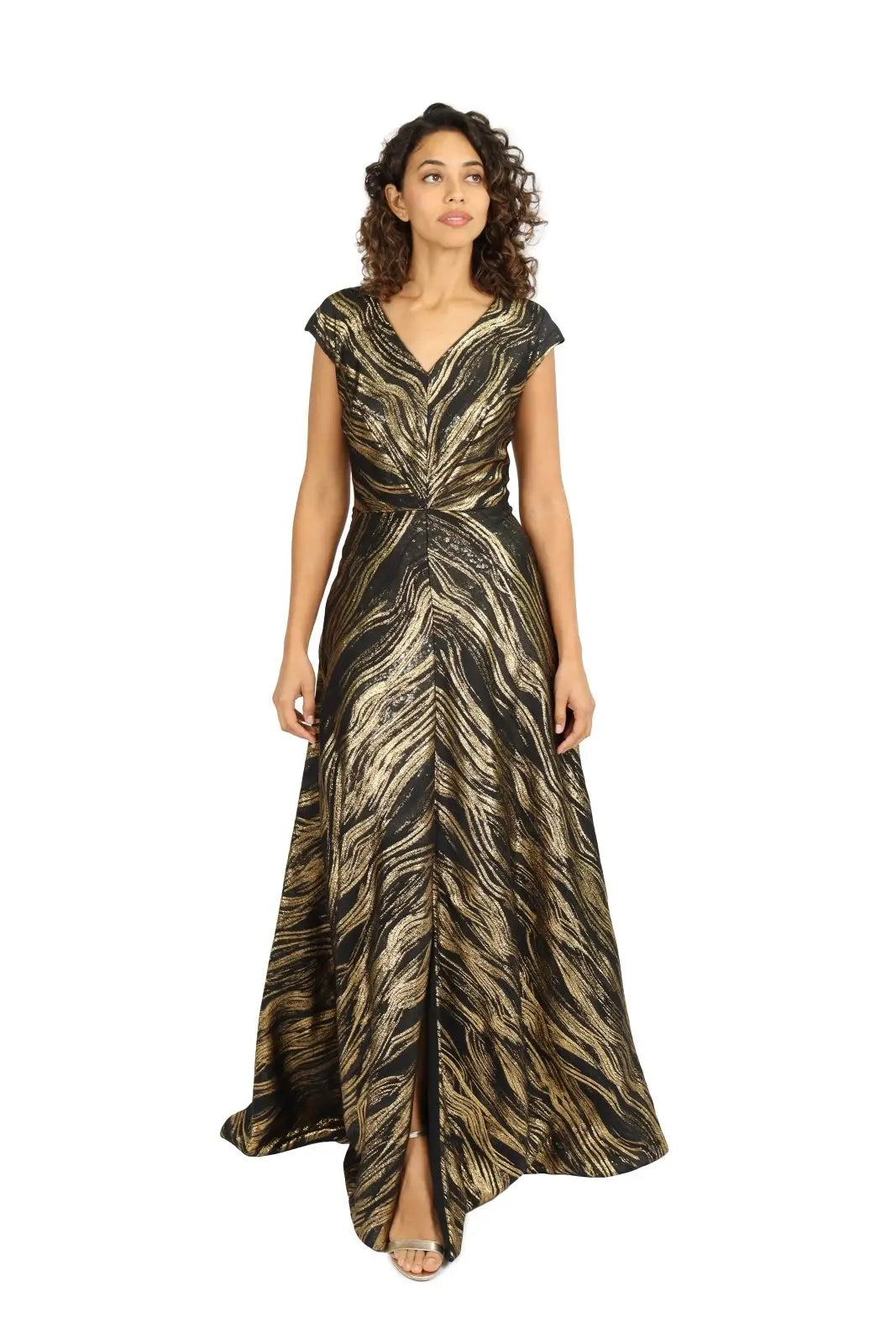 V-Neck Bias Cut Gown