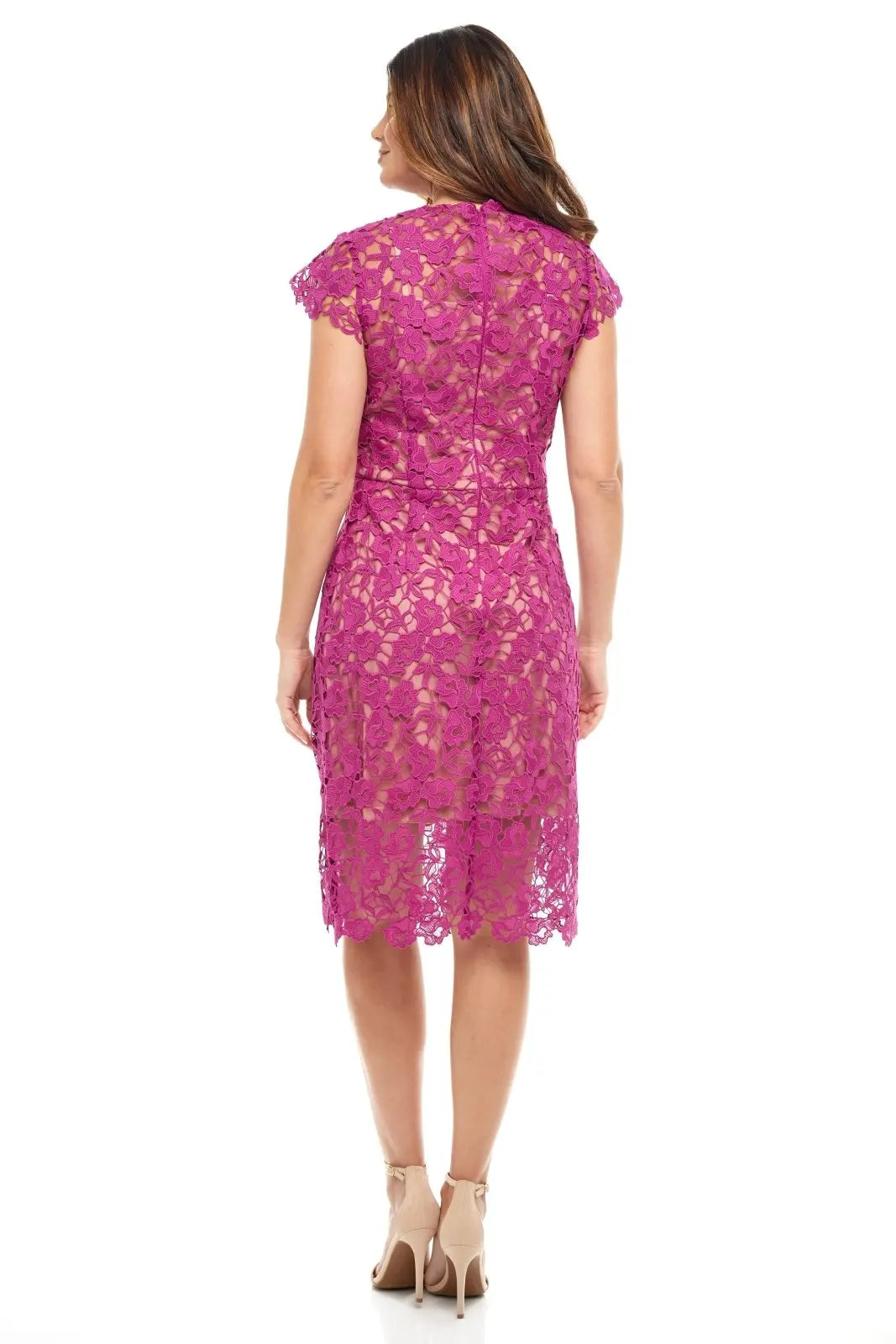 V - Neck Lace Cocktail Cocktail Rene Ruiz Collection