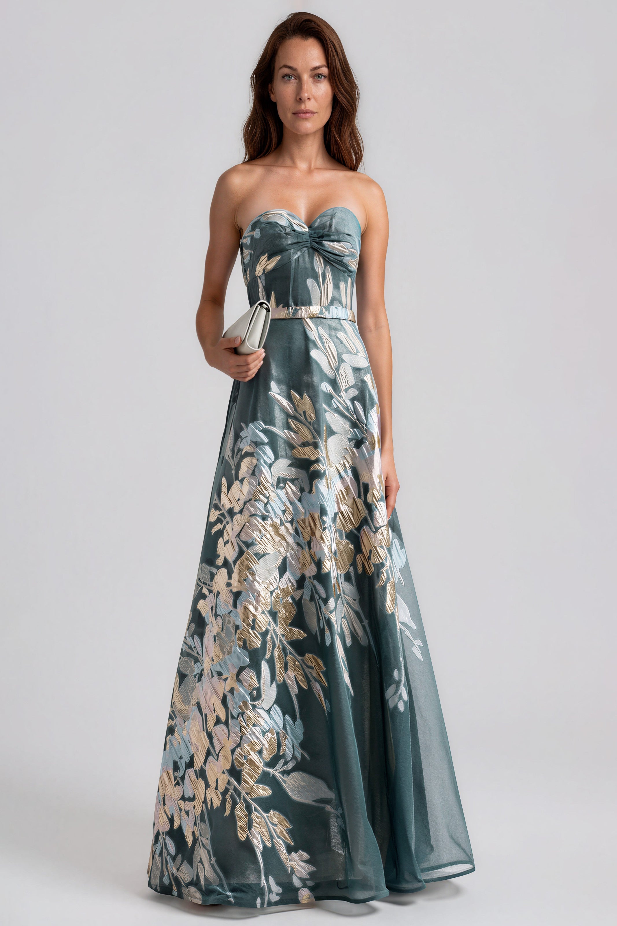 Strapless Sweetheart Fil Coupe A-Line Gown Gown Rene Ruiz Collection