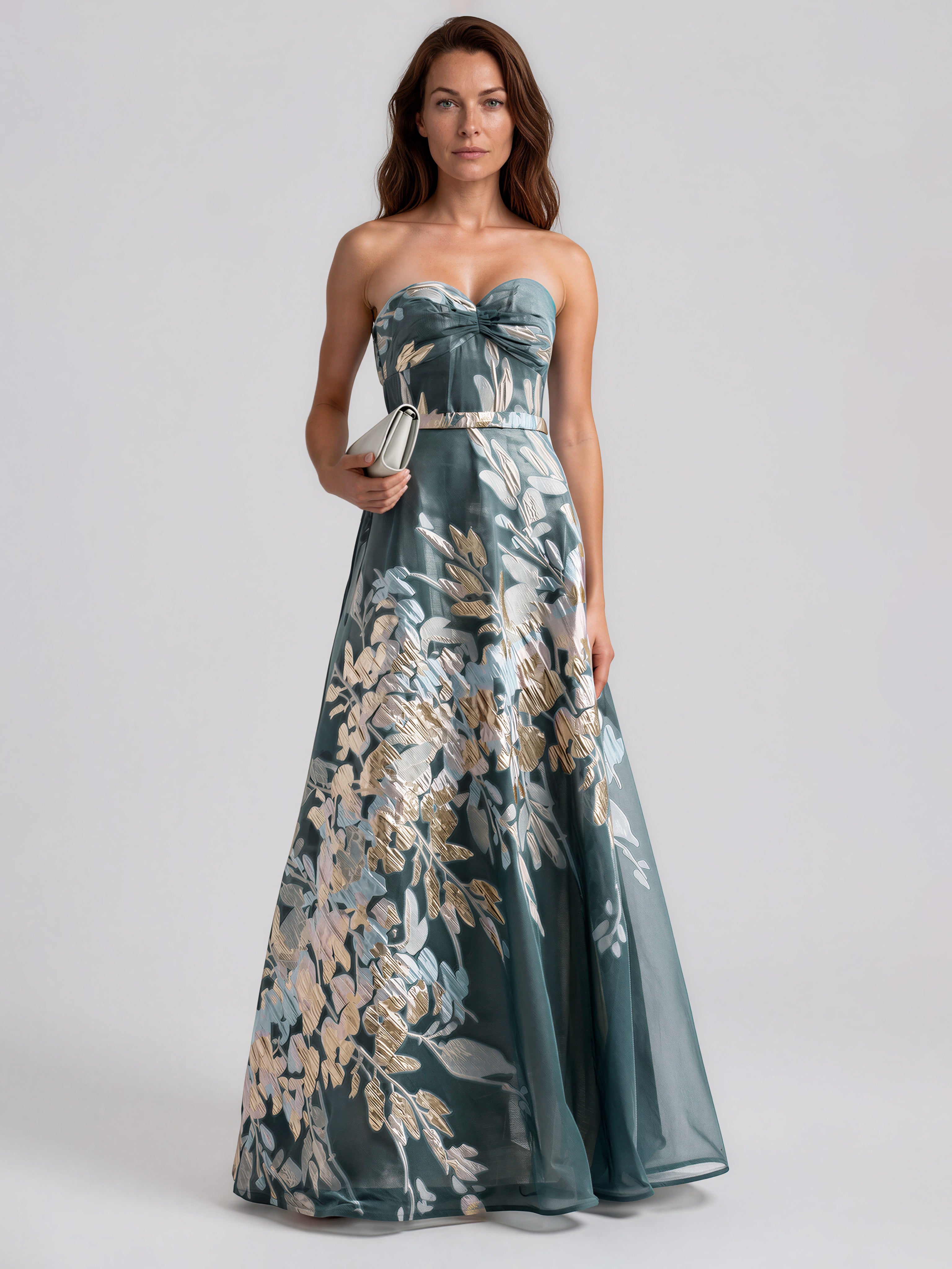 Strapless Sweetheart Fil Coupe A-Line Gown Gown Rene Ruiz Collection