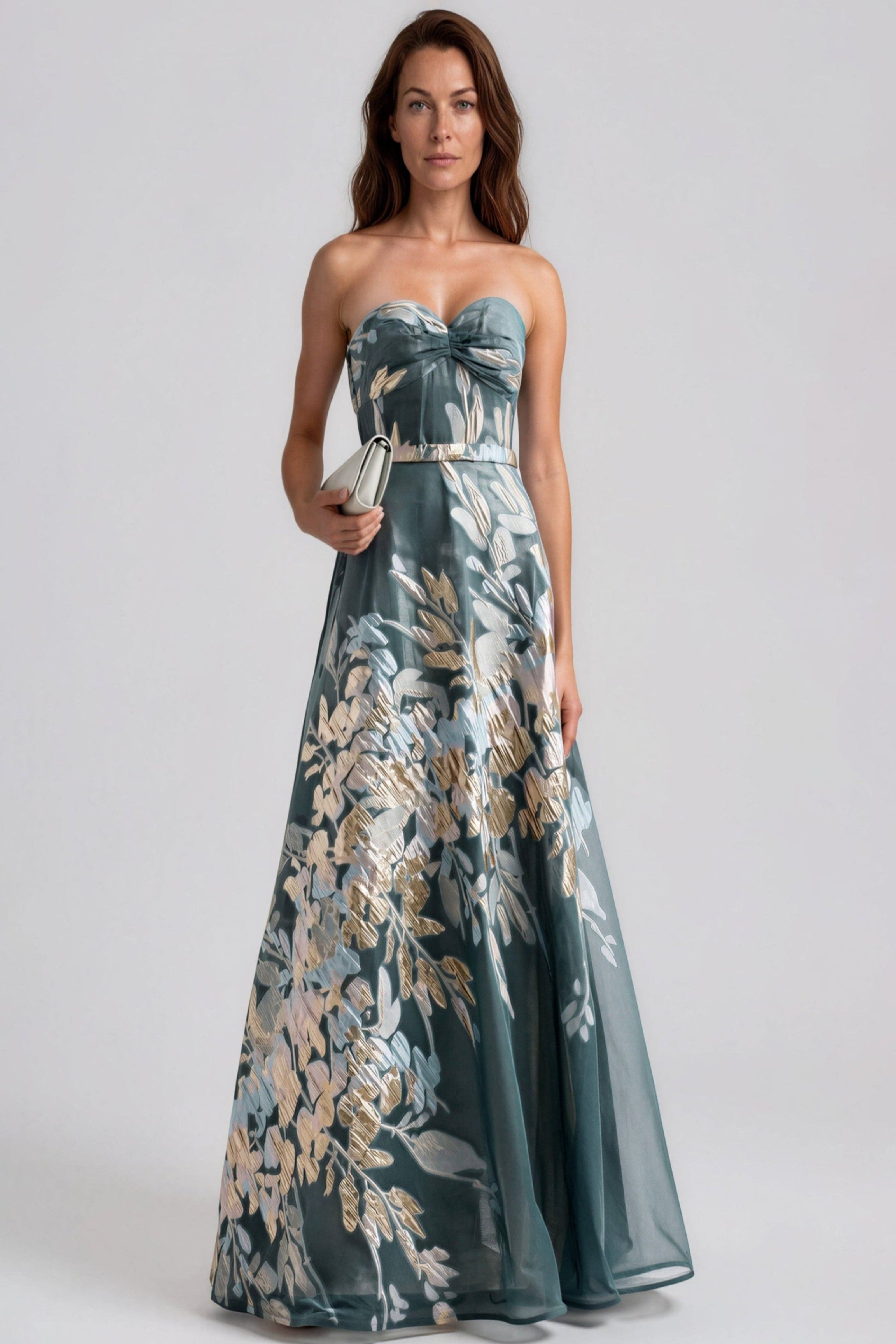 Strapless Sweetheart Fil Coupe A-Line Gown Gown Rene Ruiz Collection