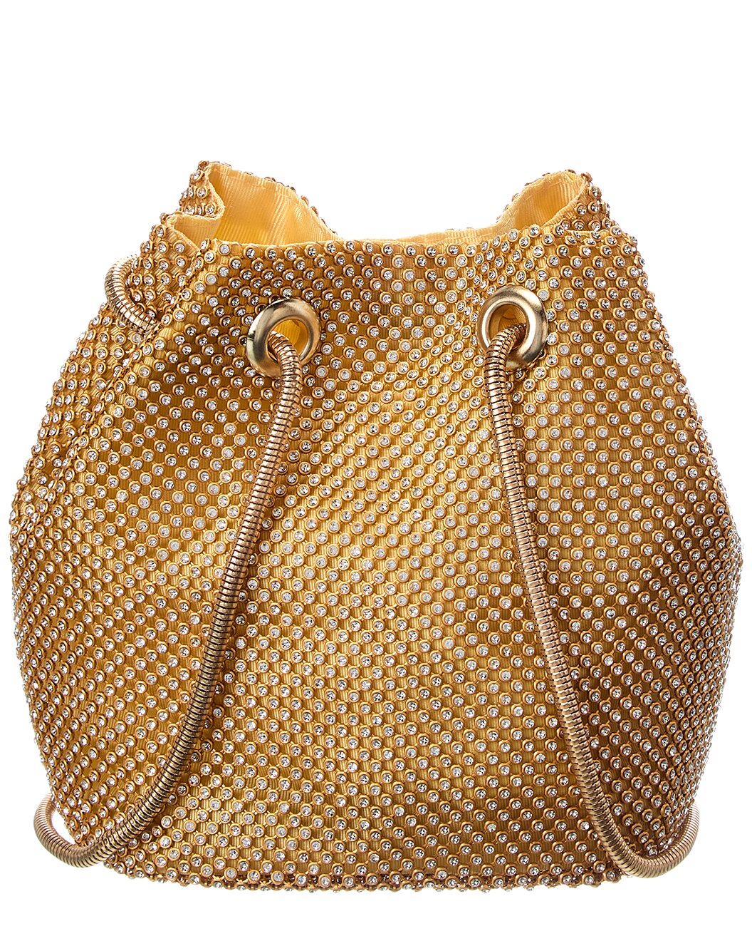 Allover Crystal Bucket Bag With Shoulder Strap Accessory Rene Ruiz Collection