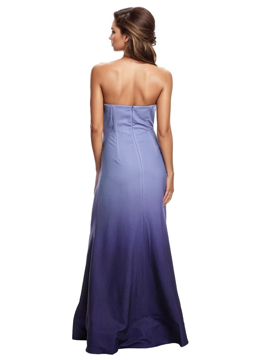 Strapless Fit and Flare with Bow Detail