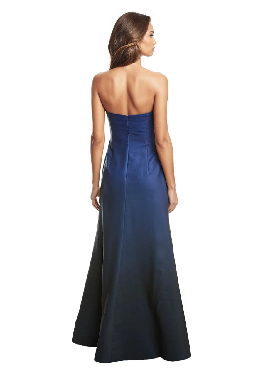 Strapless Fit and Flare with Bow Detail