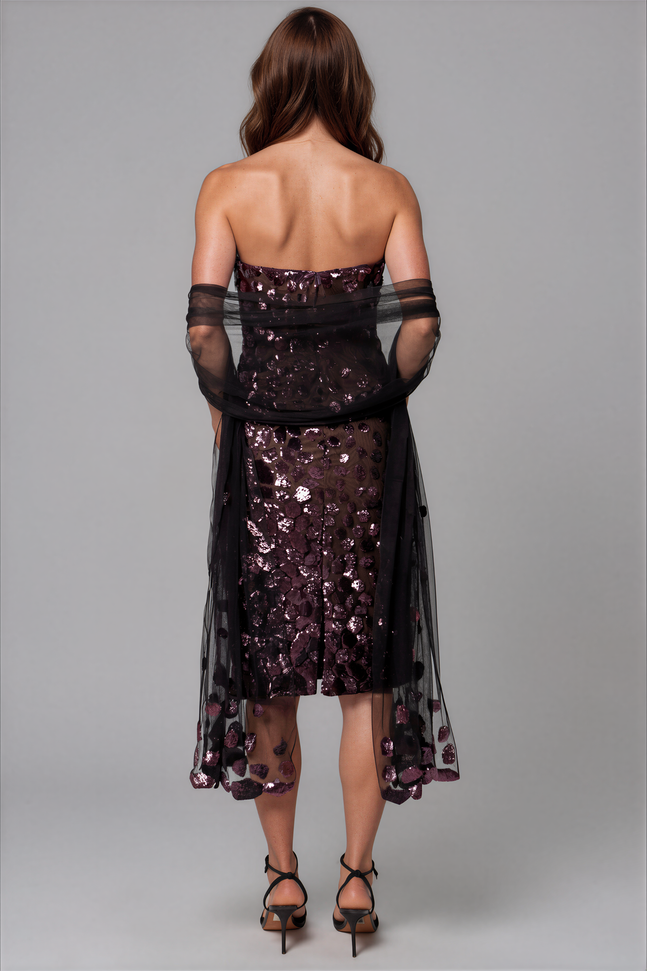 Embroidered Tulle Shawl Accessory Rene Ruiz Collection