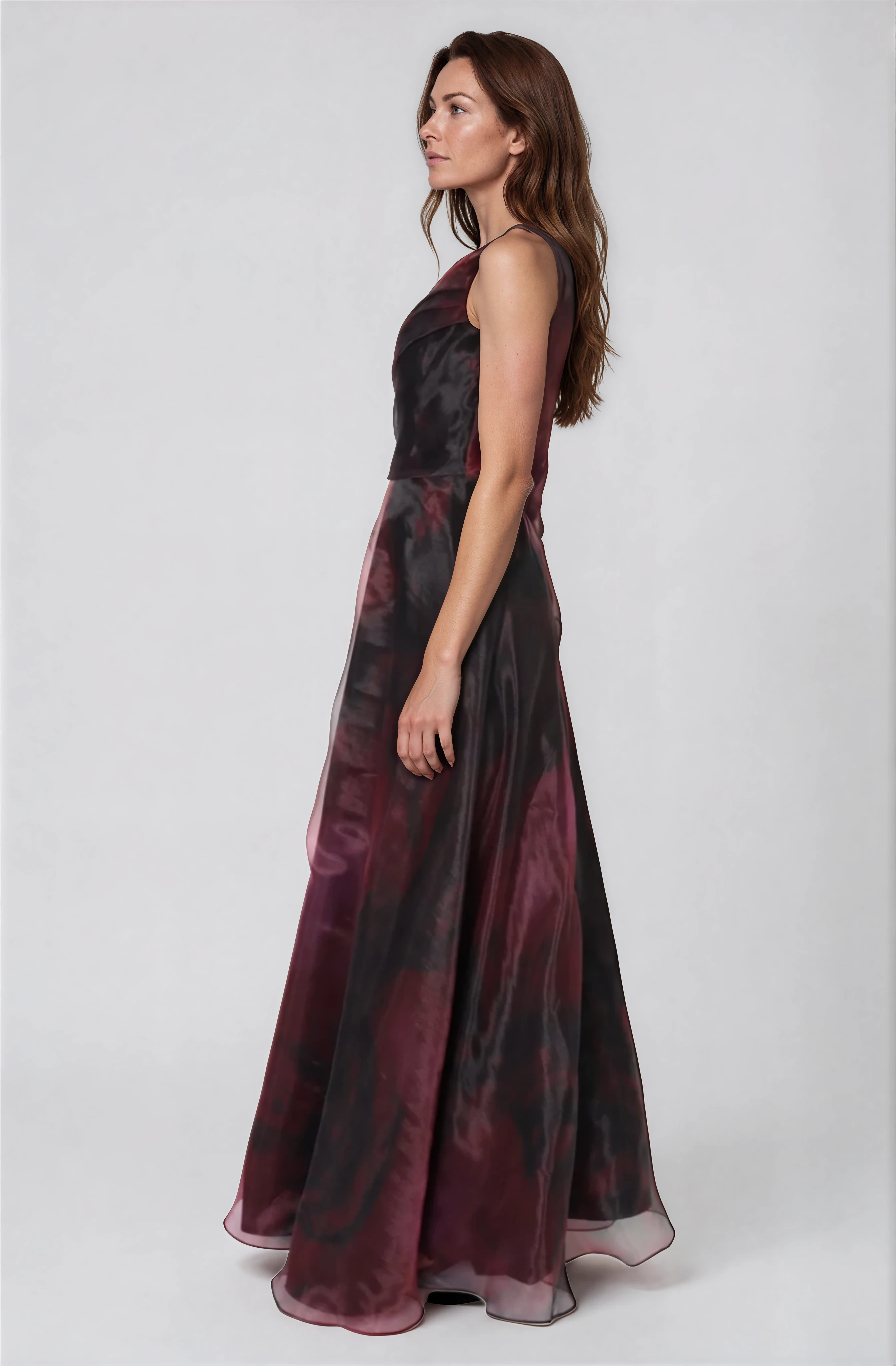 One Shoulder A-line Organza Gown Gown Rene Ruiz Collection