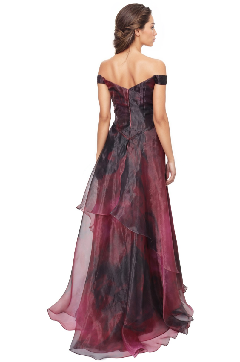 Off The Shoulder Organza A-line Gown  