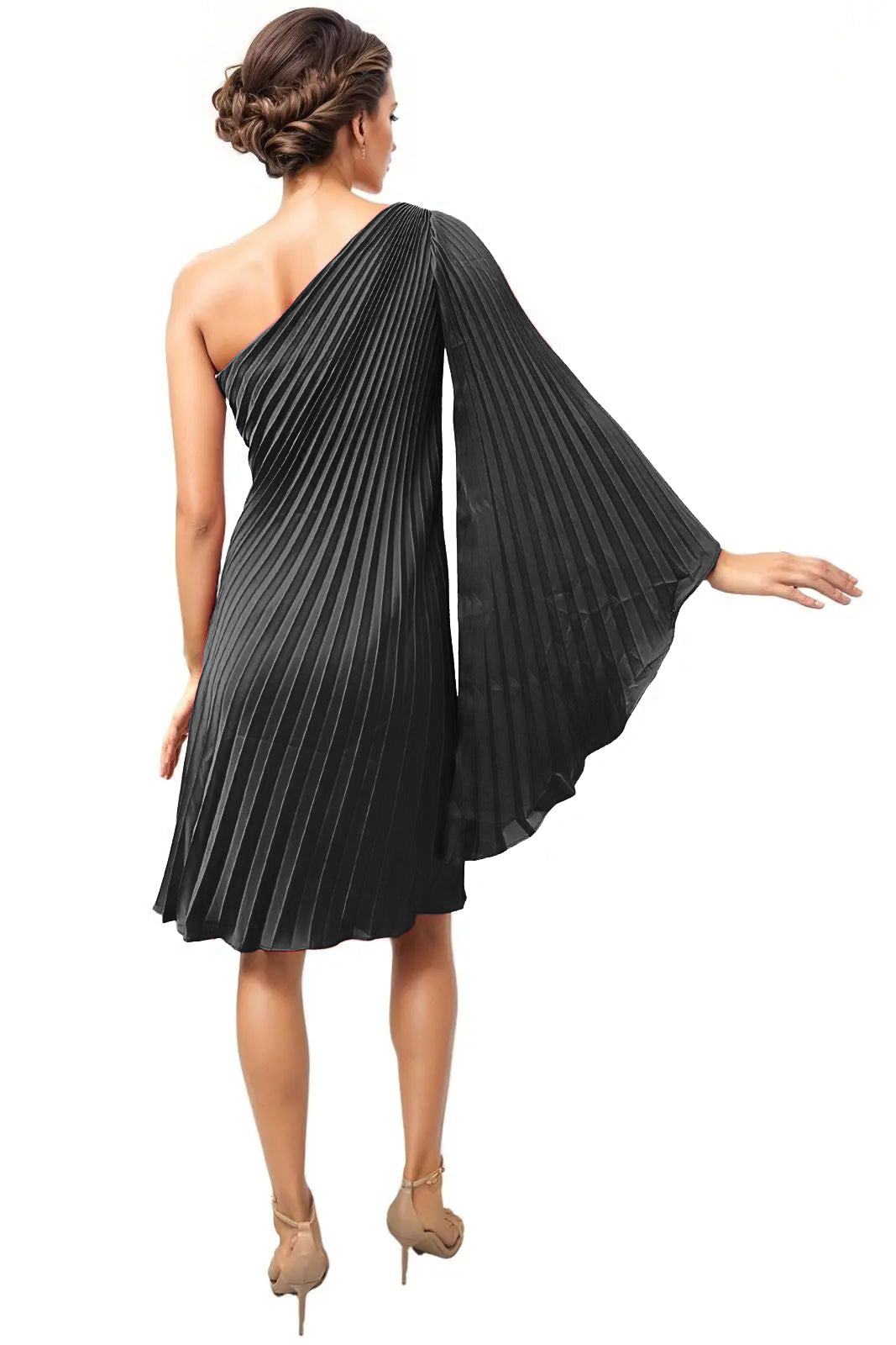 One Shoulder Pleated Cocktail