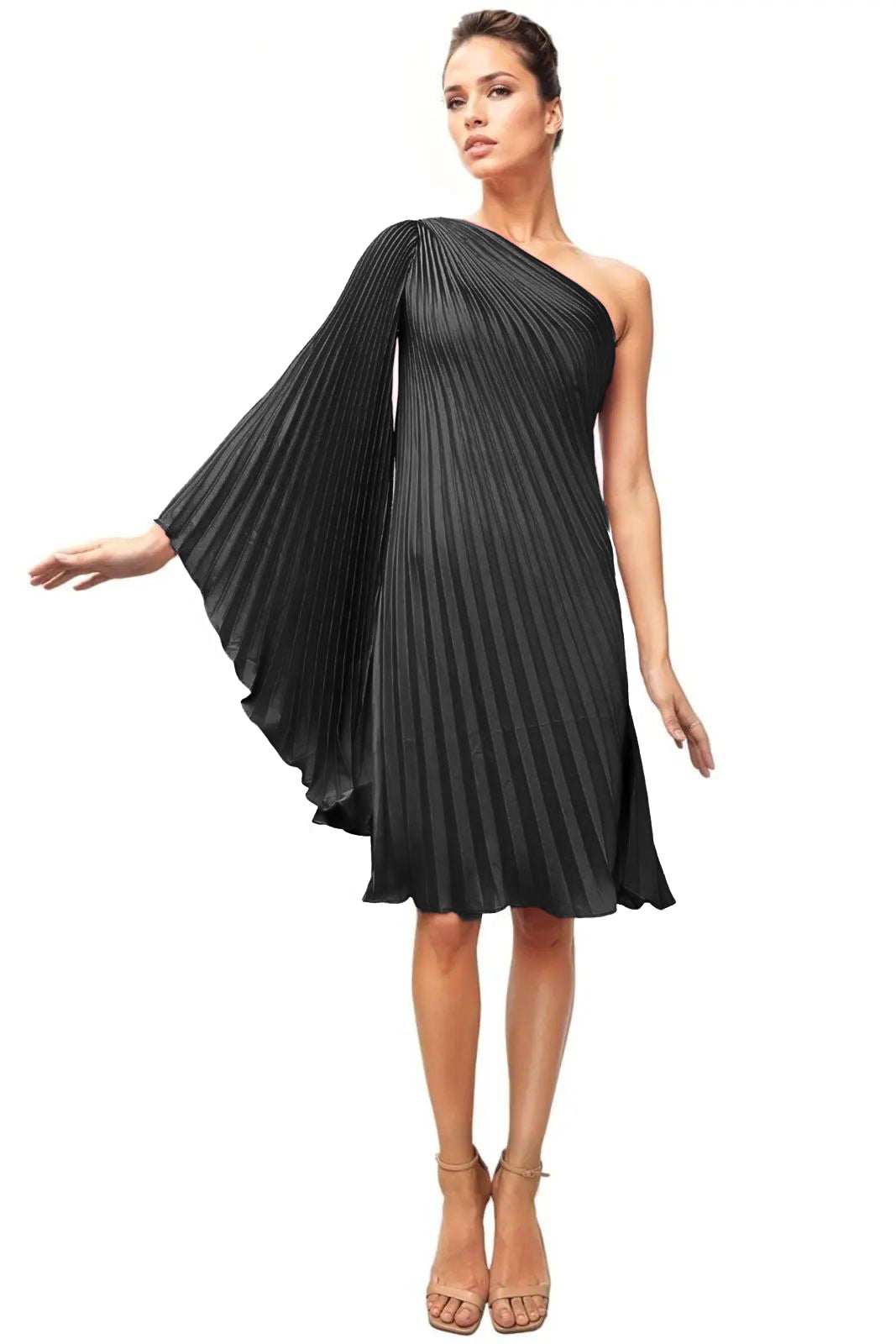 One Shoulder Pleated Cocktail