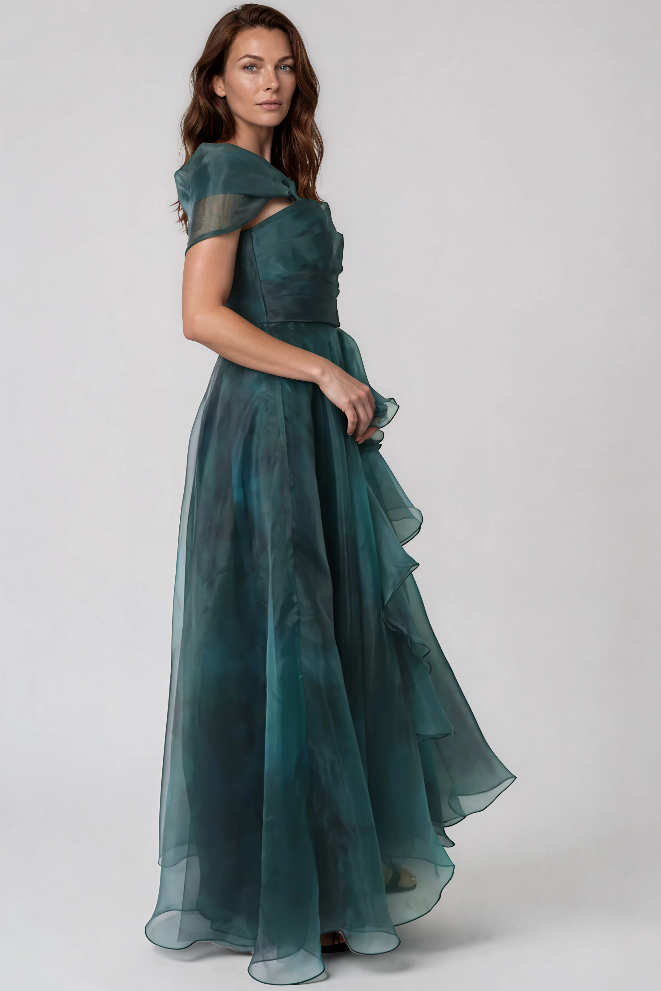 Off The Shoulder Organza Bolero Accessory Rene Ruiz Collection