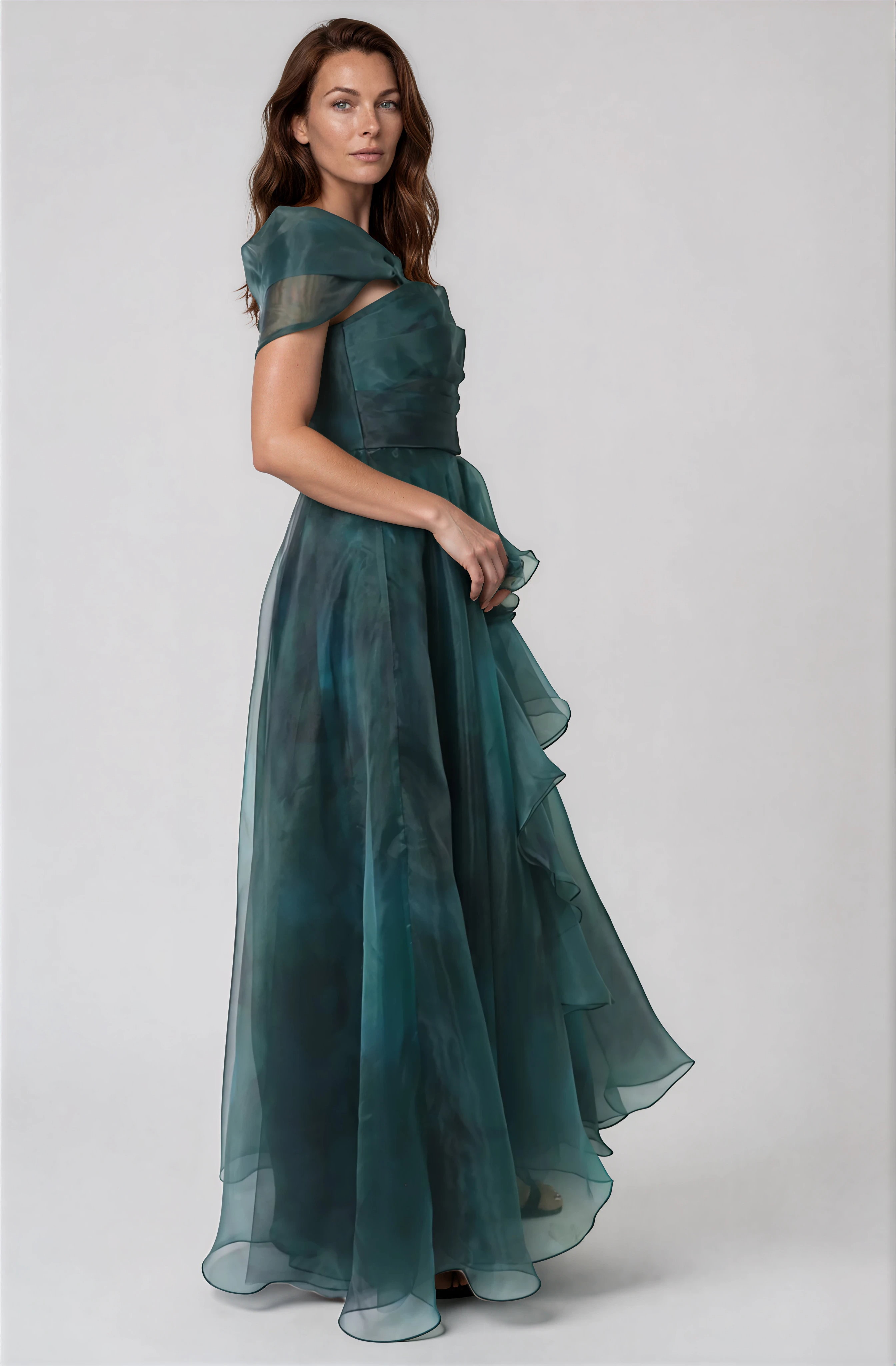 Off The Shoulder Organza Bolero Accessory Rene Ruiz Collection