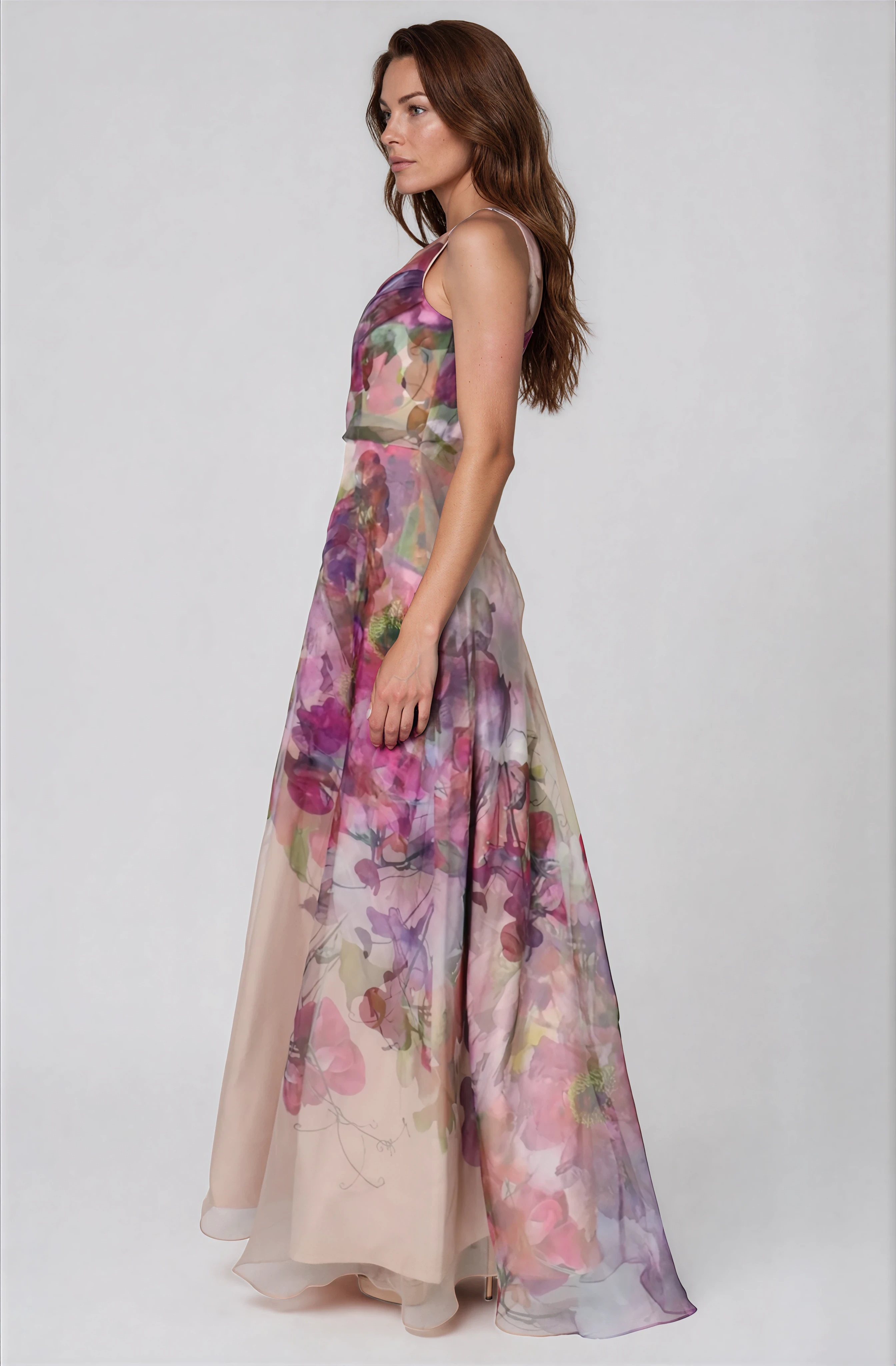 One Shoulder A-line Organza Gown Gown Rene Ruiz Collection