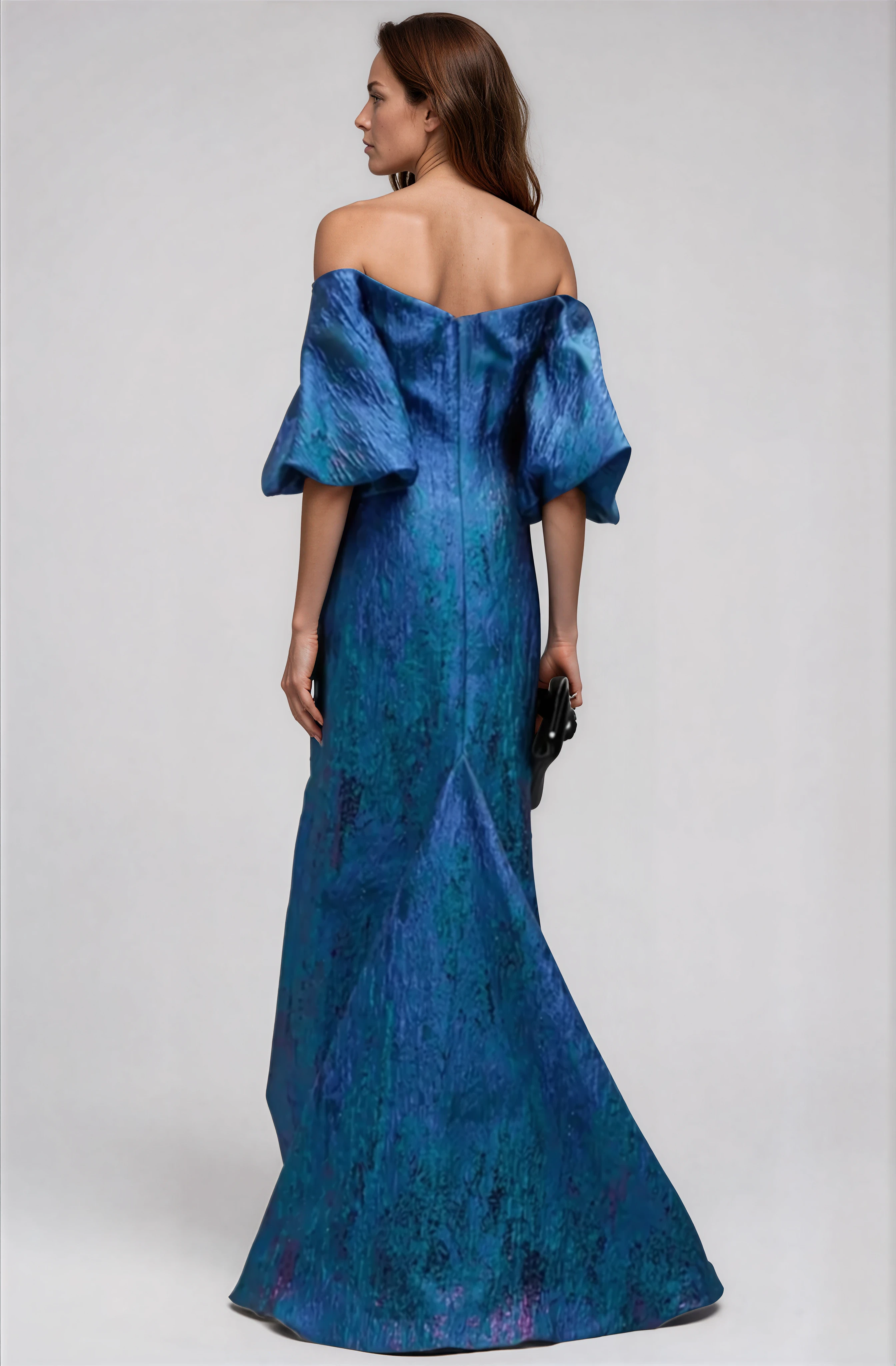 Off The Shoulder Puff Sleeve Gown