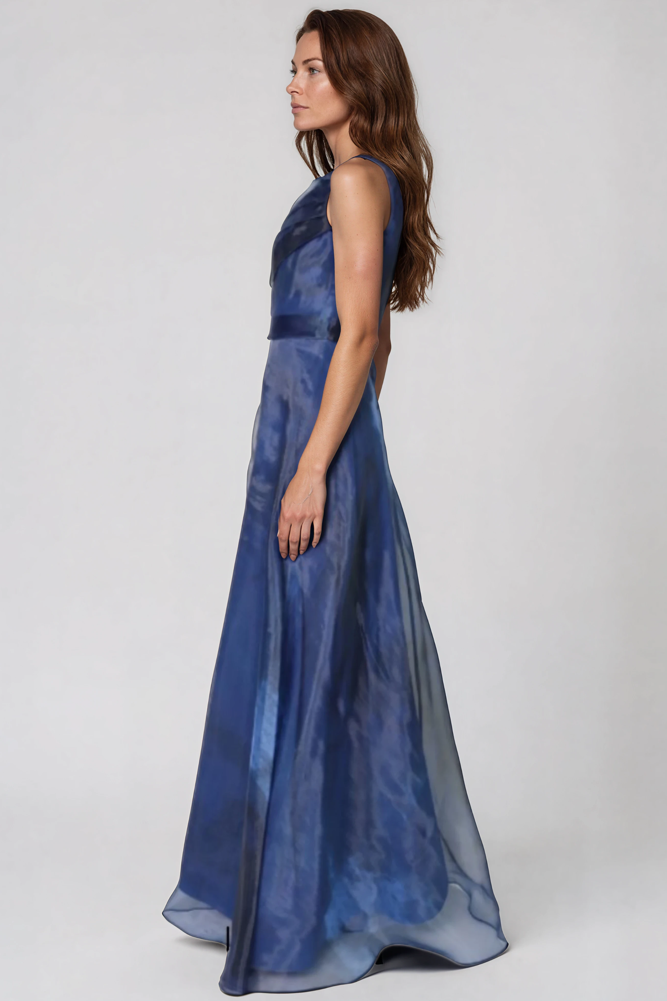 One Shoulder A-line Organza Gown Gown Rene Ruiz Collection