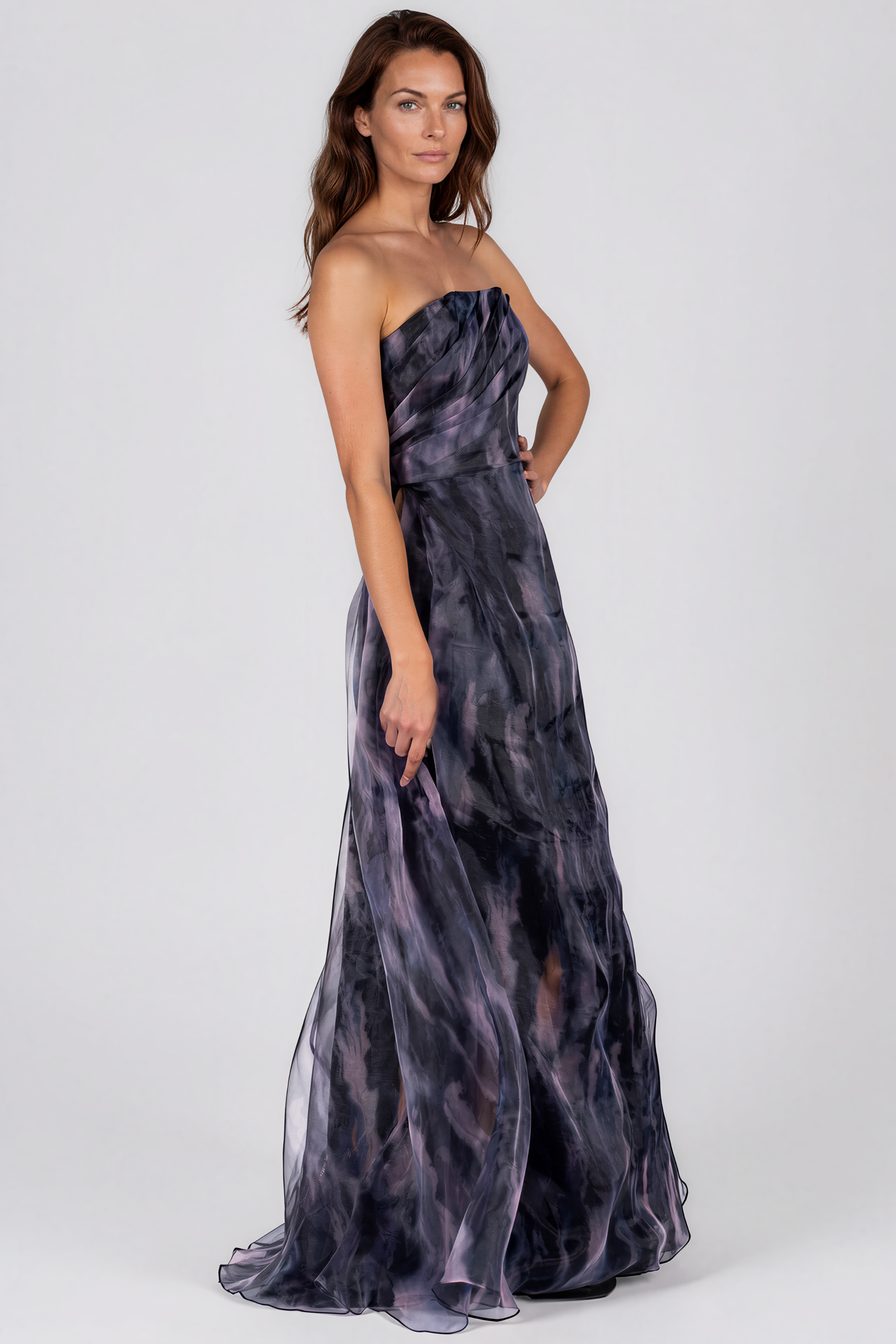 Strapless Organza Gown Gown Rene Ruiz Collection