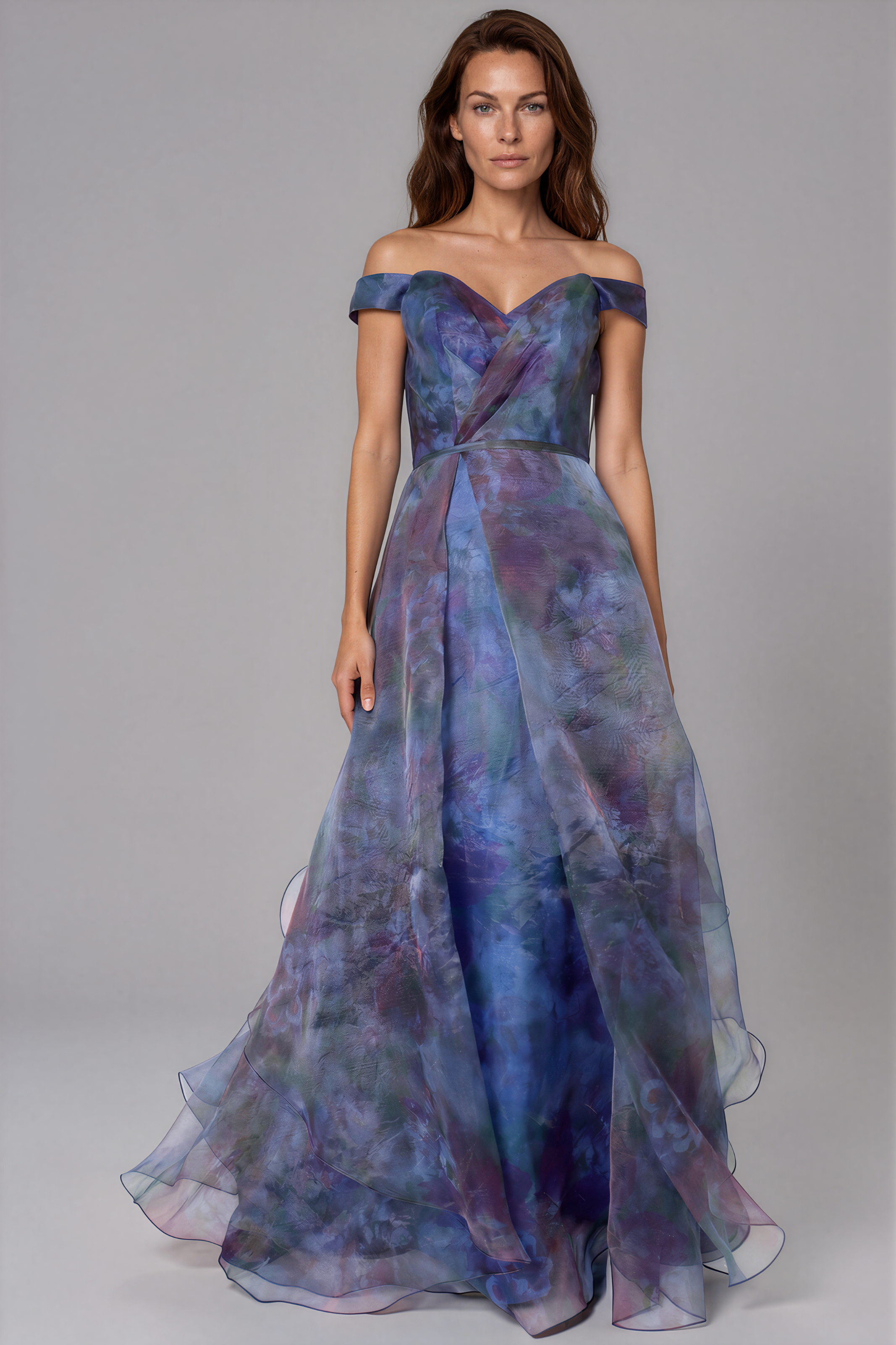 Off The Shoulder Organza A-line Gown