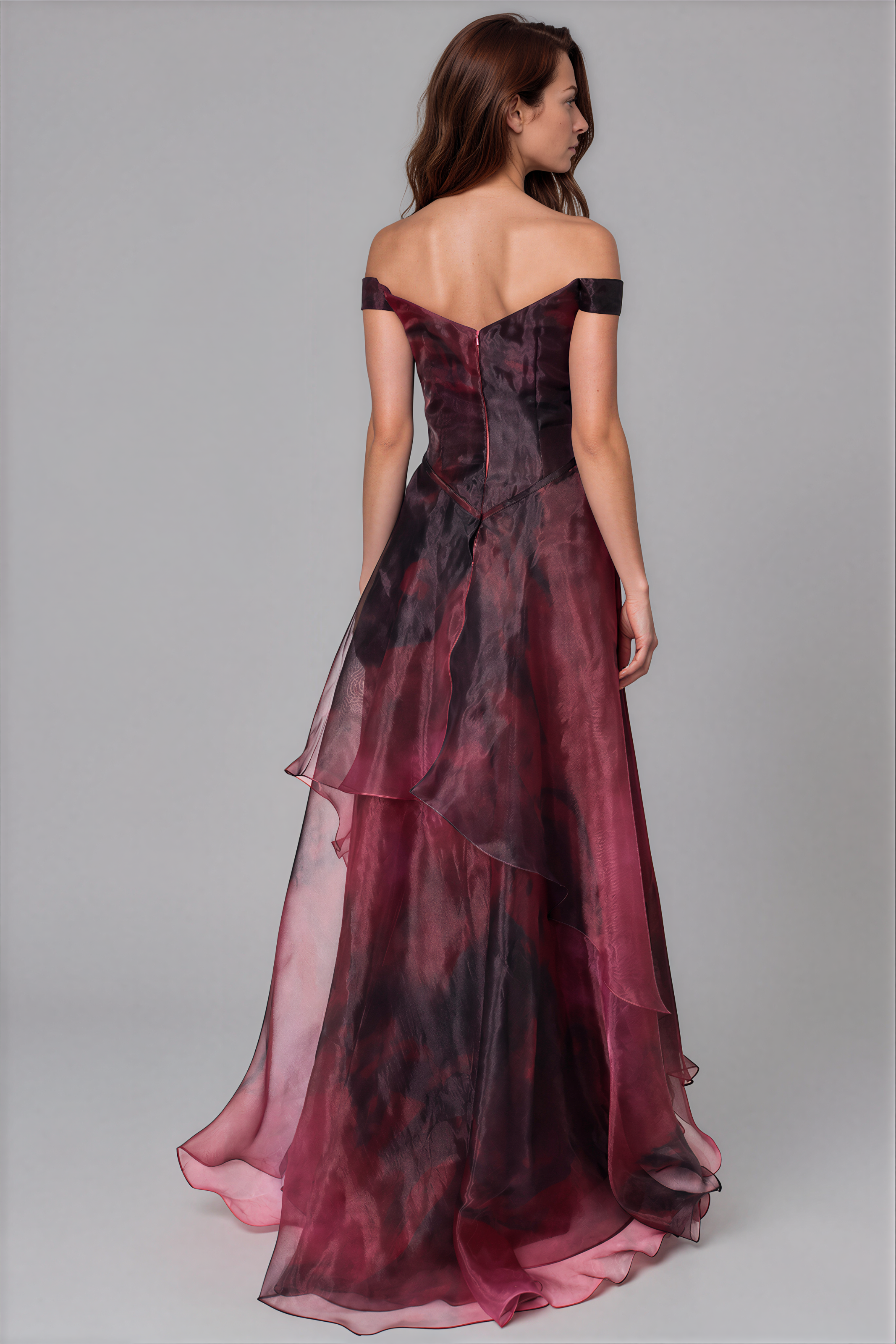 Off The Shoulder Organza A-line Gown Gown Rene Ruiz Collection