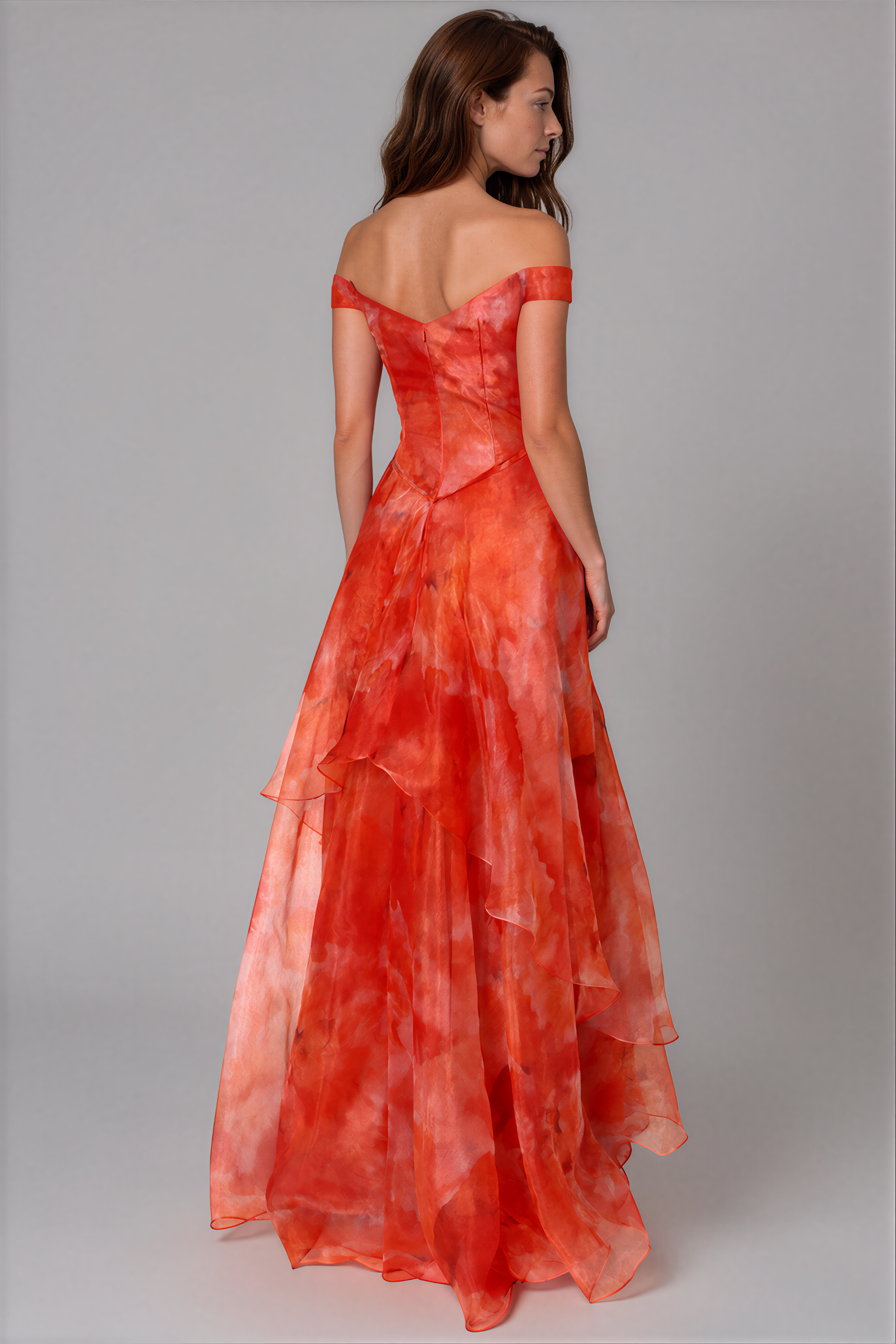 Off The Shoulder Organza A-line Gown