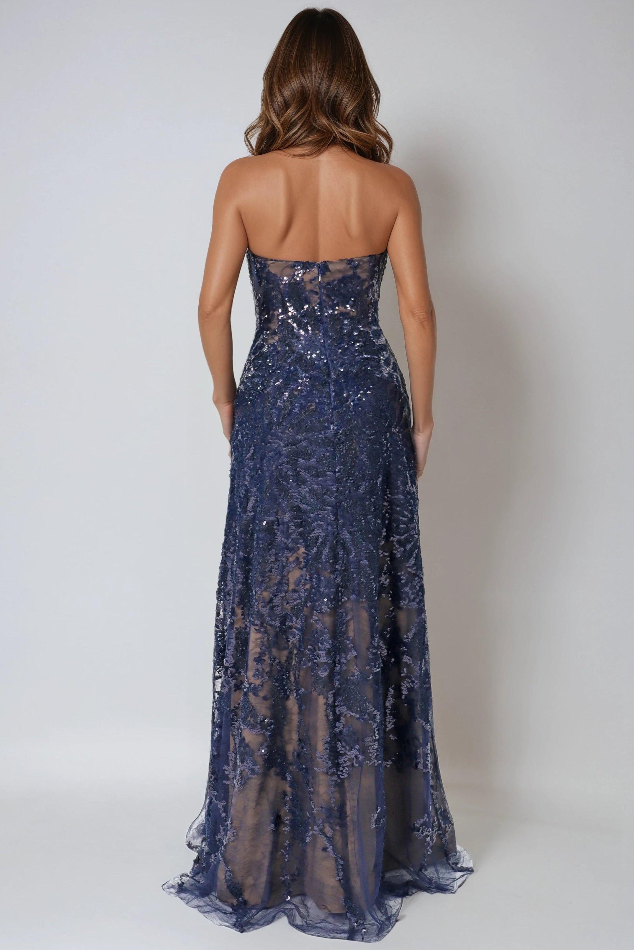 Floral Embroidered Strapless A-Line Gown (store stock boca) Gown Rene Ruiz Collection