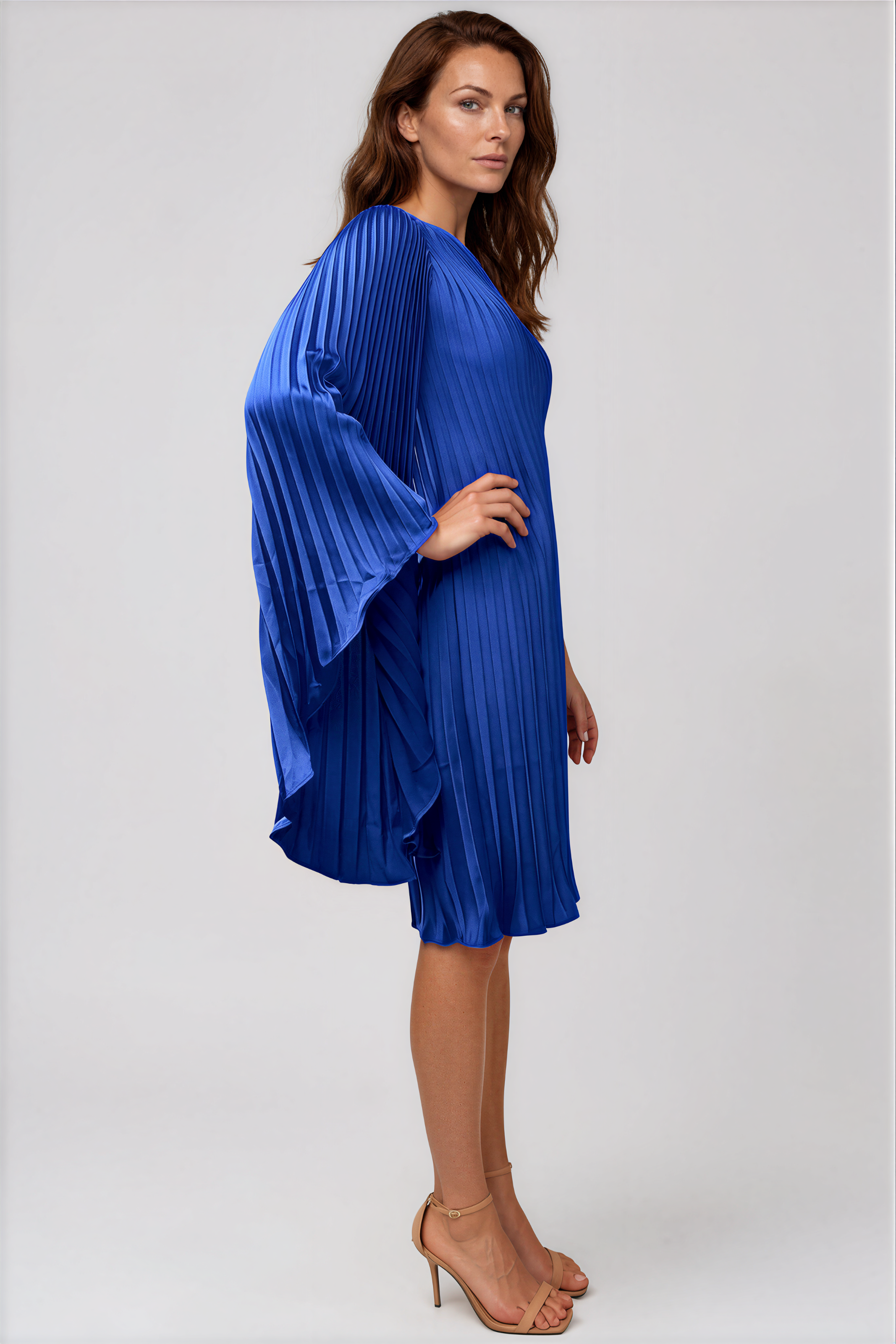 One Shoulder Pleated Cocktail Cocktail Rene Ruiz Collection
