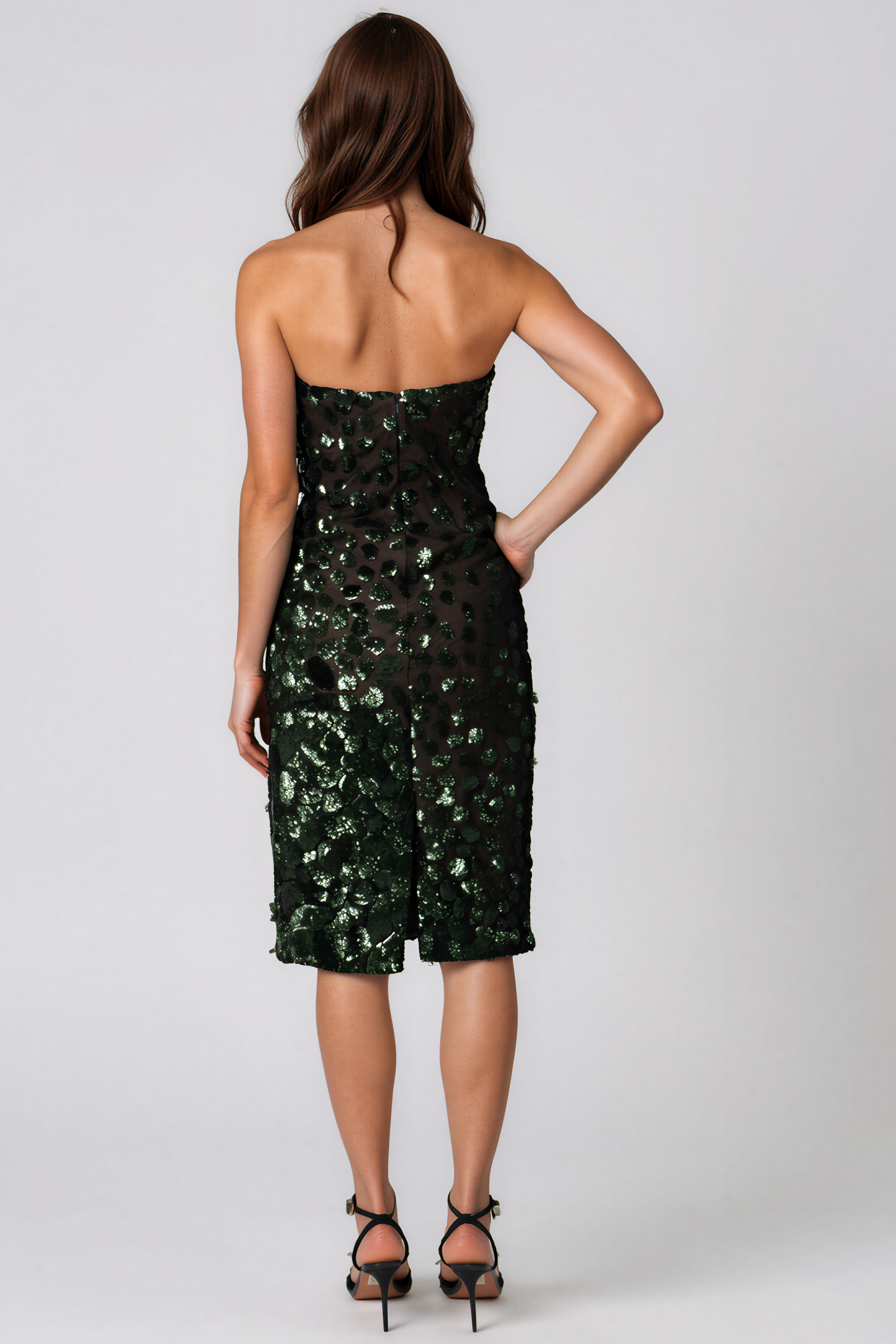 Strapless Sequin Sheath Cocktail Cocktail Rene Ruiz Collection