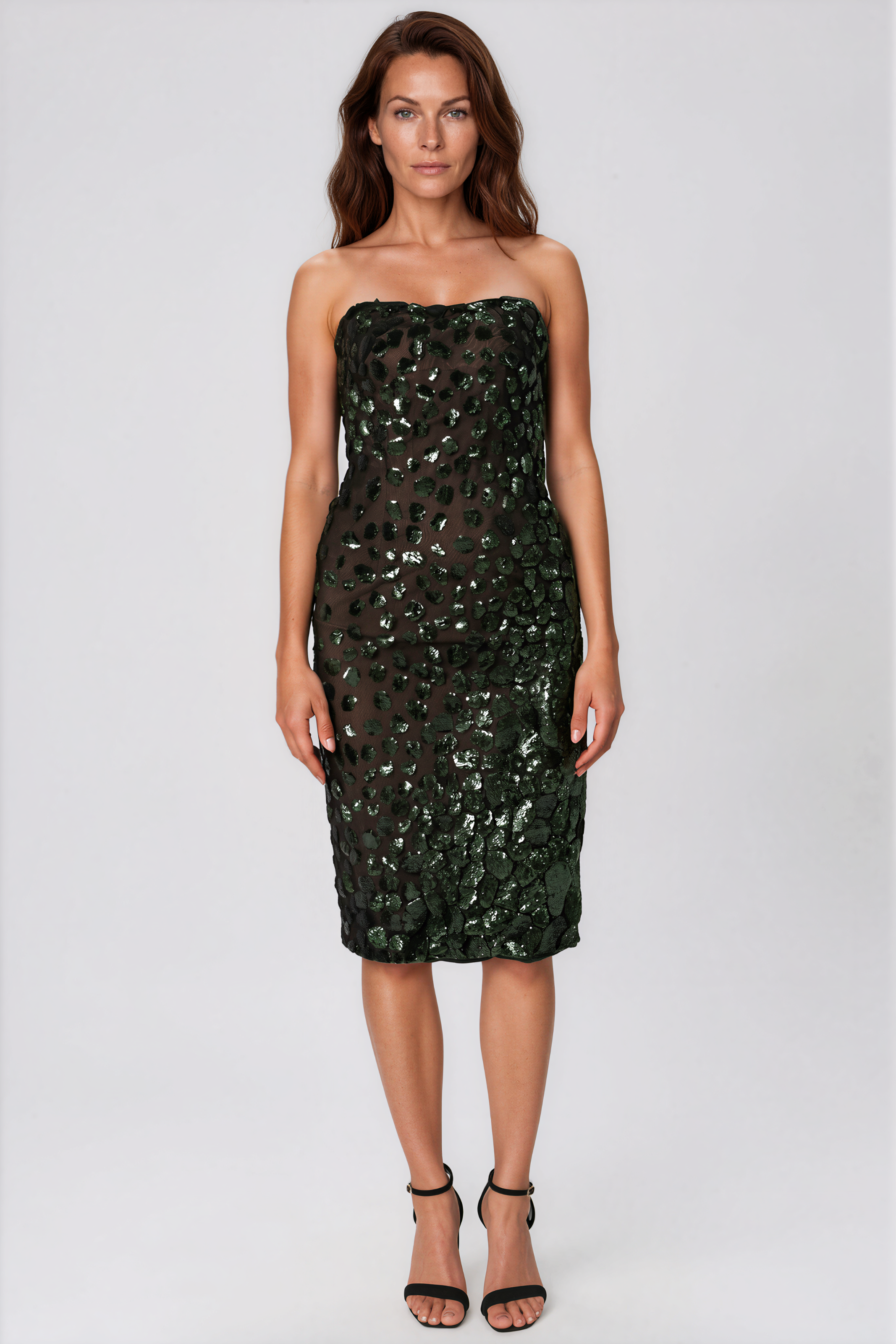 Strapless Sequin Sheath Cocktail