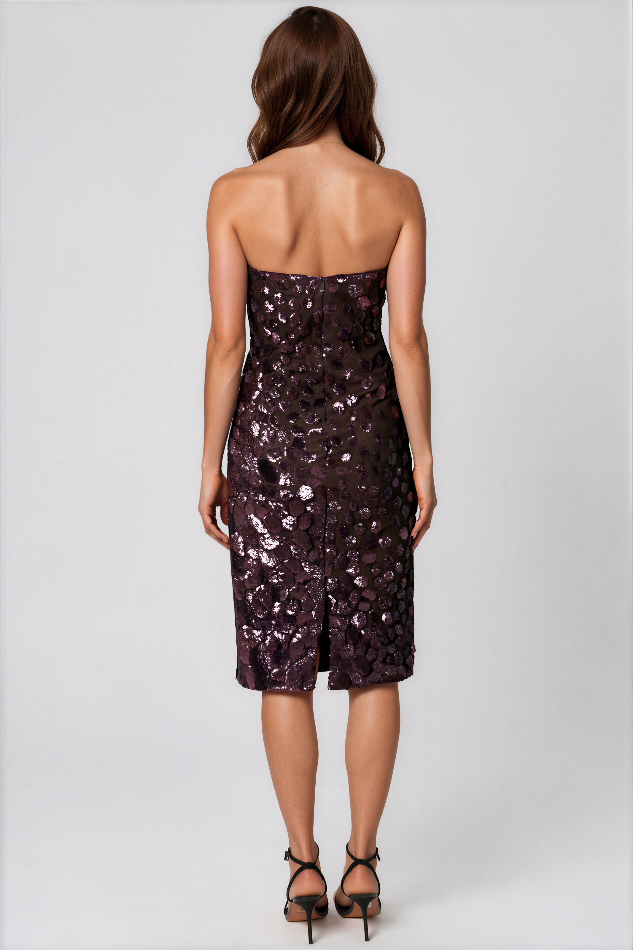 Strapless Sequin Sheath Cocktail Cocktail Rene Ruiz Collection