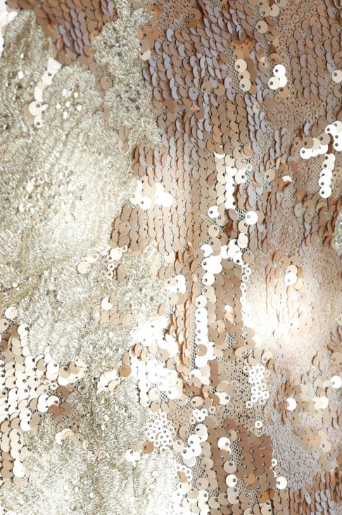 Off The Shoulder Sequin Gown Gown Rene Ruiz Collection
