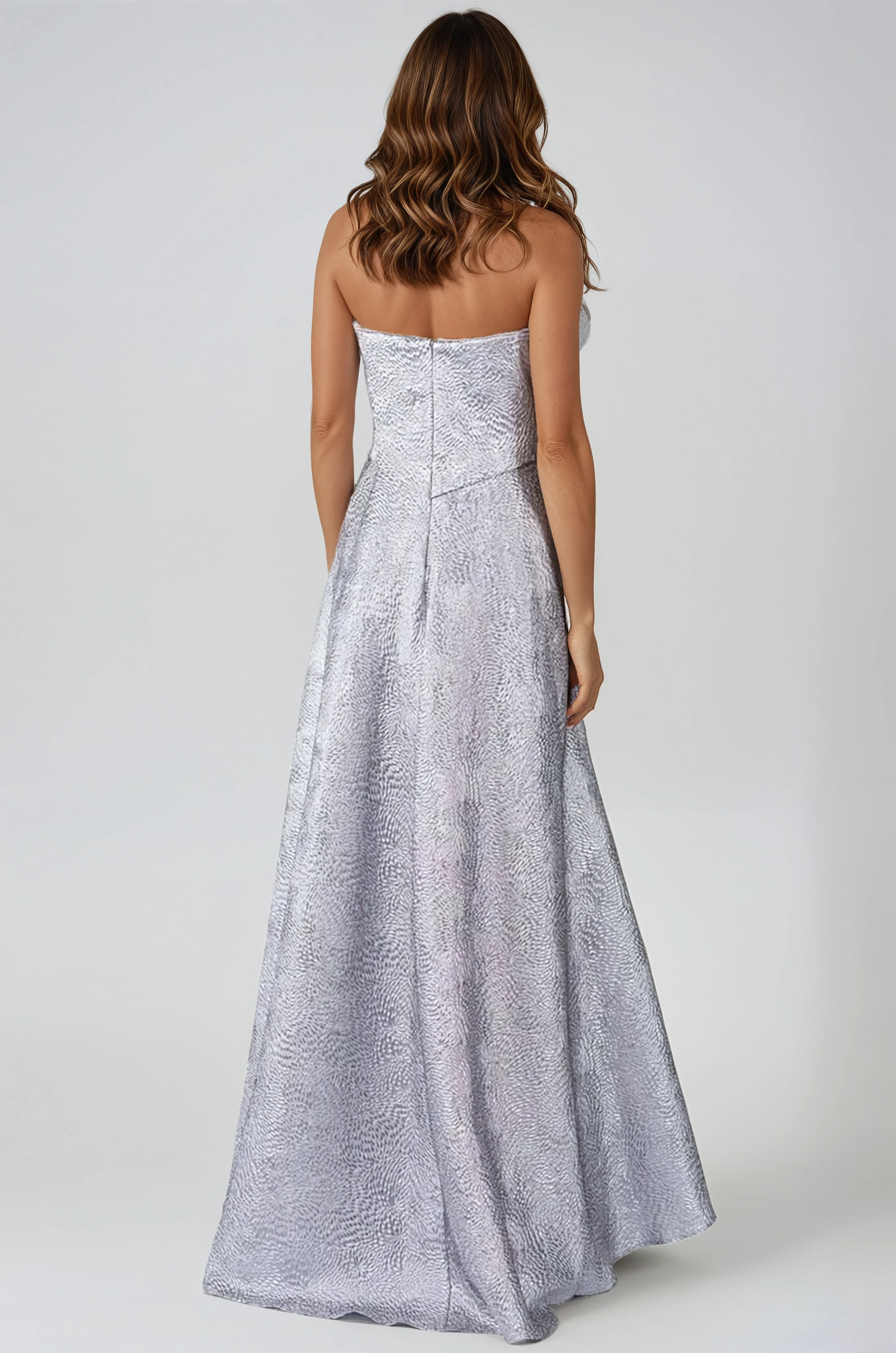 Strapless Brocade Gown Gown Rene Ruiz Collection
