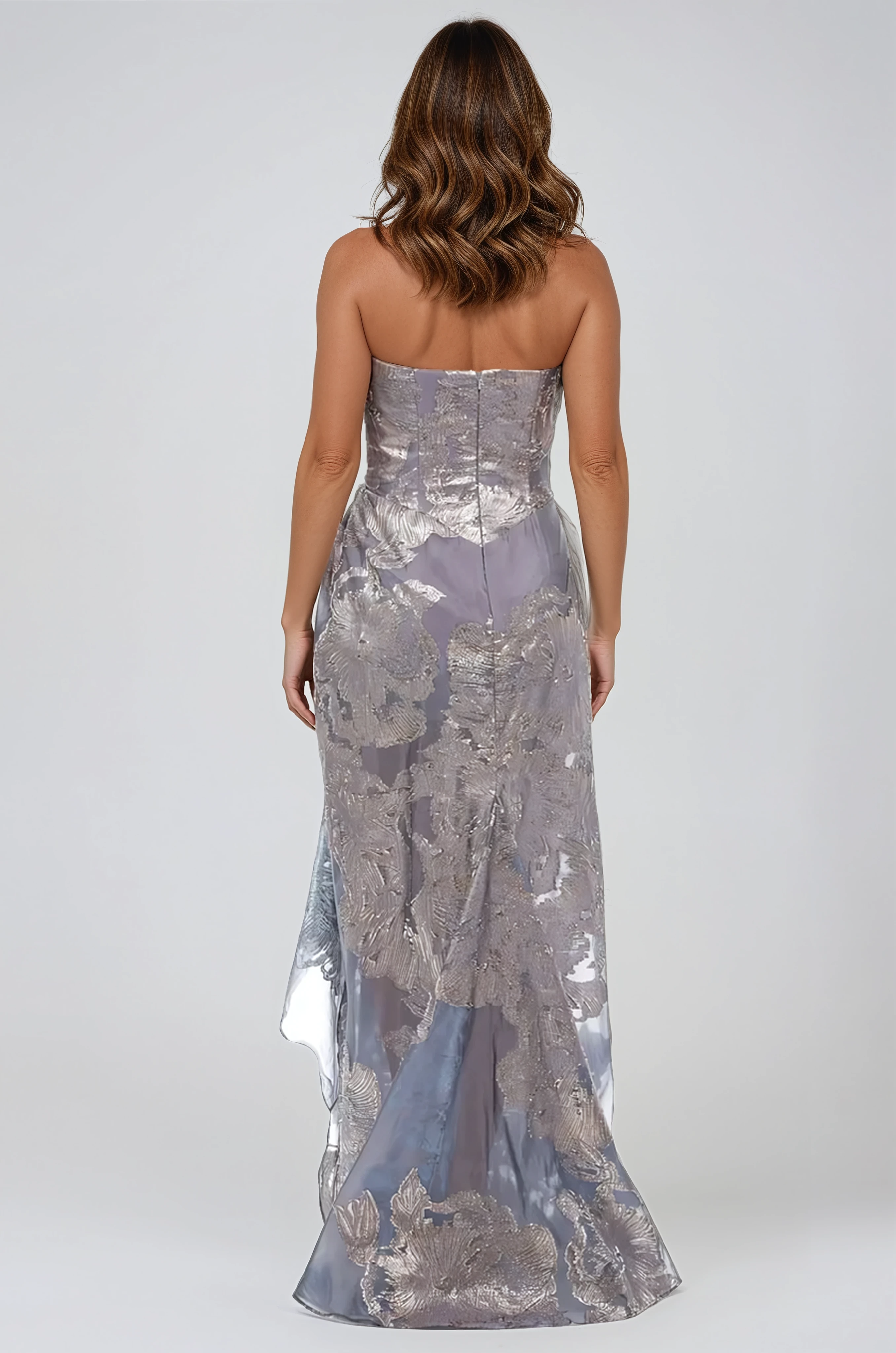 Strapless Draped Gown Gown Rene Ruiz Collection