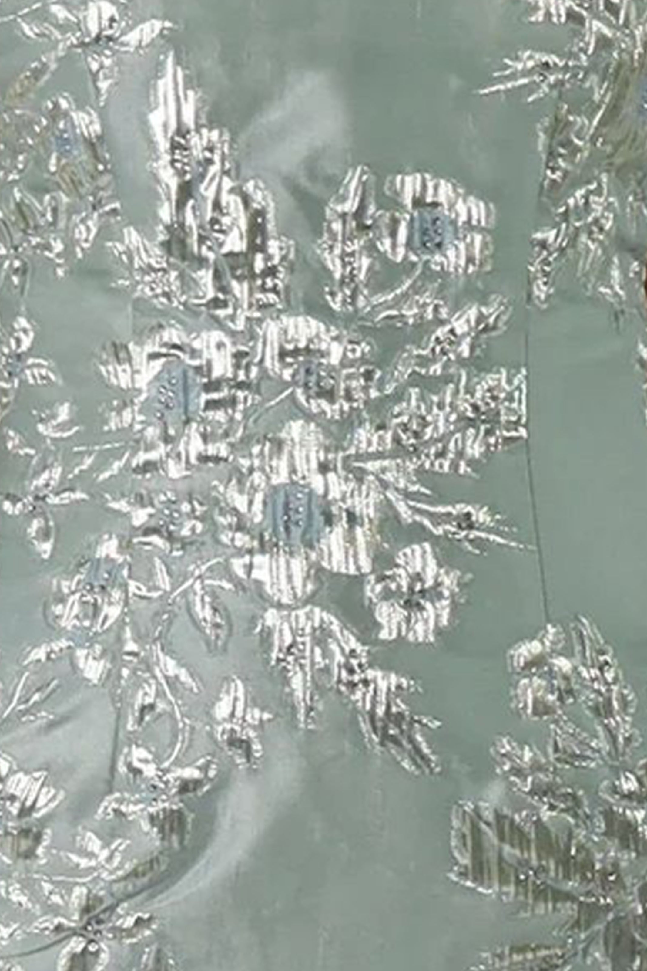 Strapless Sheath Brocade Gown