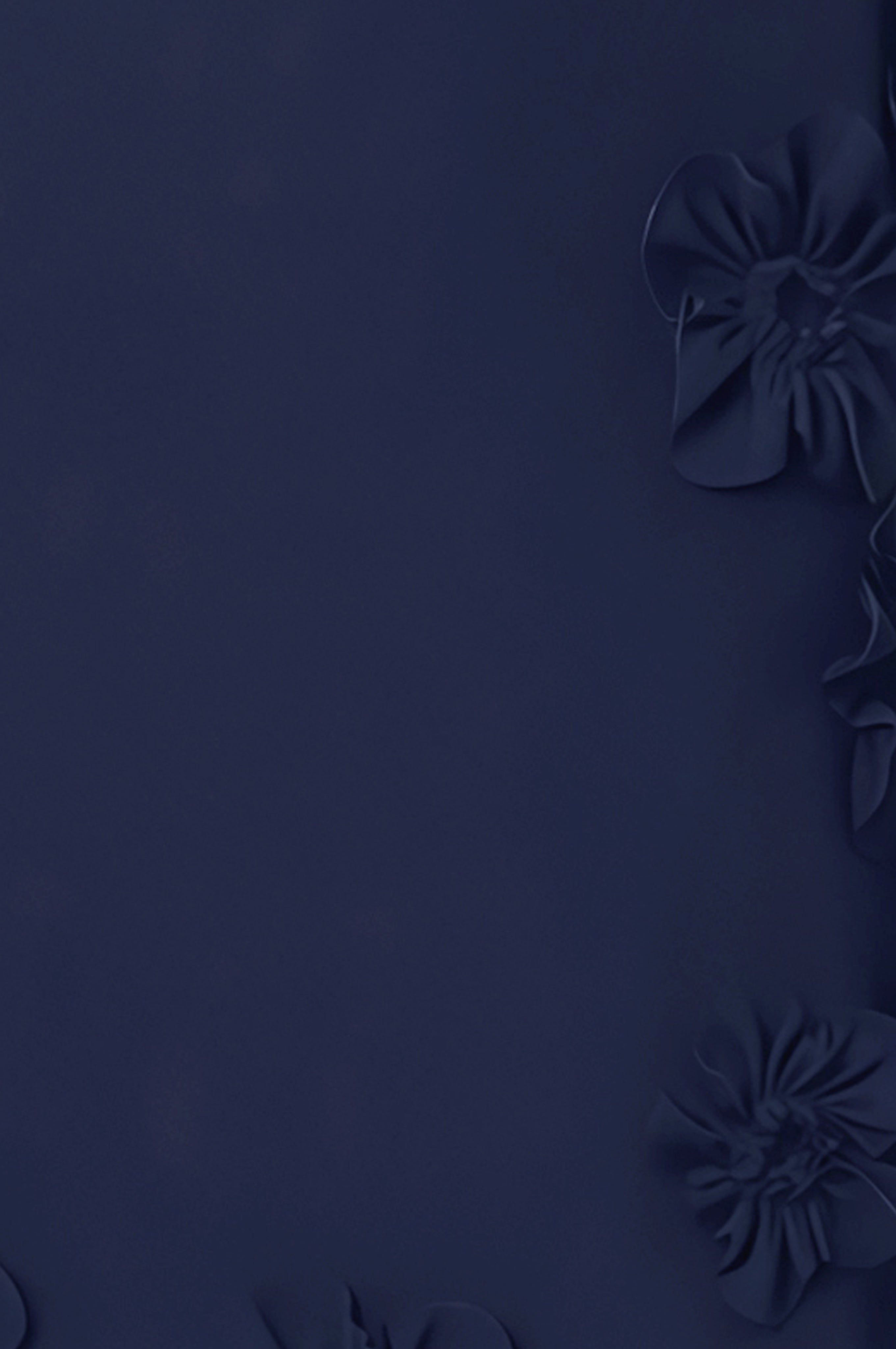 3/4 Sleeve Crepe Floral Applique A-Line Cocktail Cocktail Rene Ruiz Collection