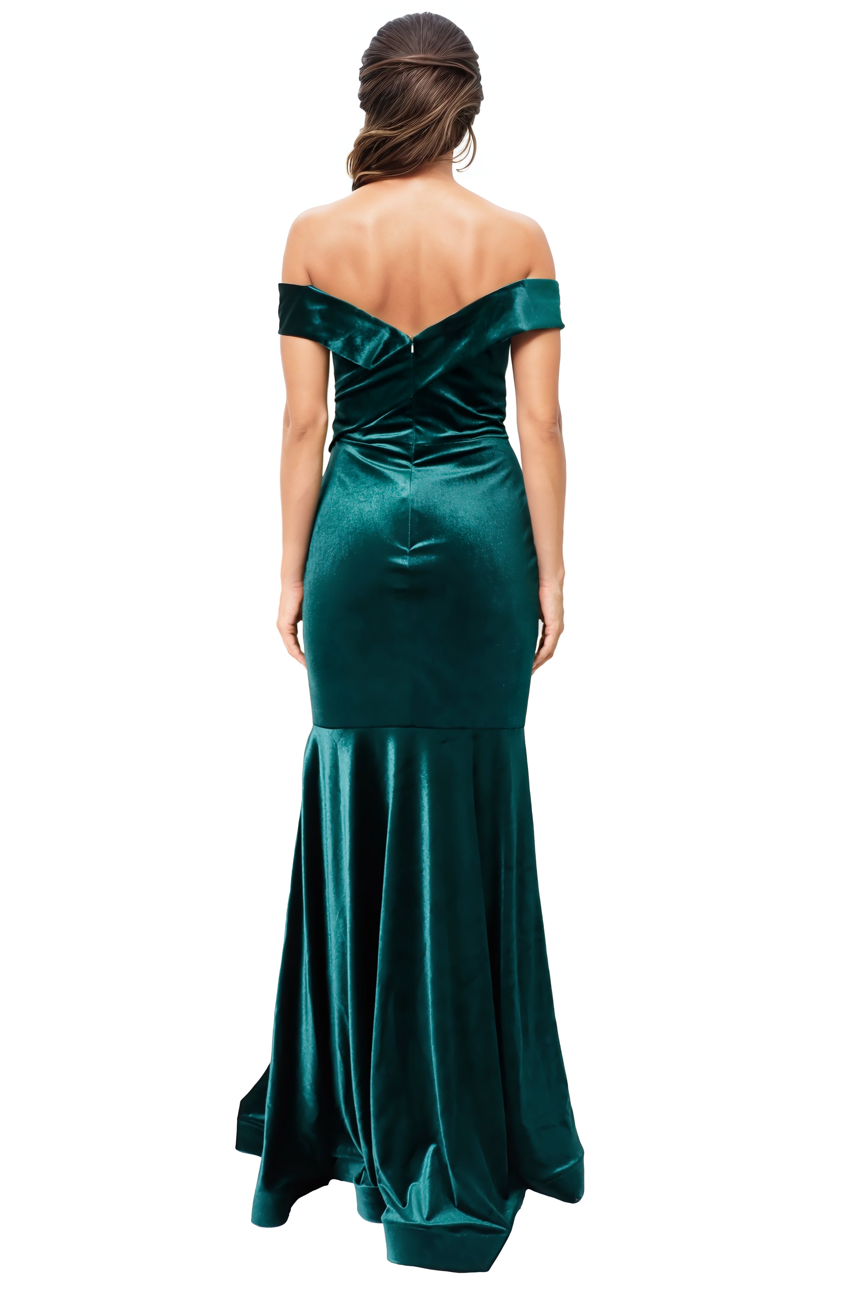 Off The Shoulder Sweetheart Mermaid Velvet Gown Off The Shoulder Sweetheart Mermaid Velvet Gown