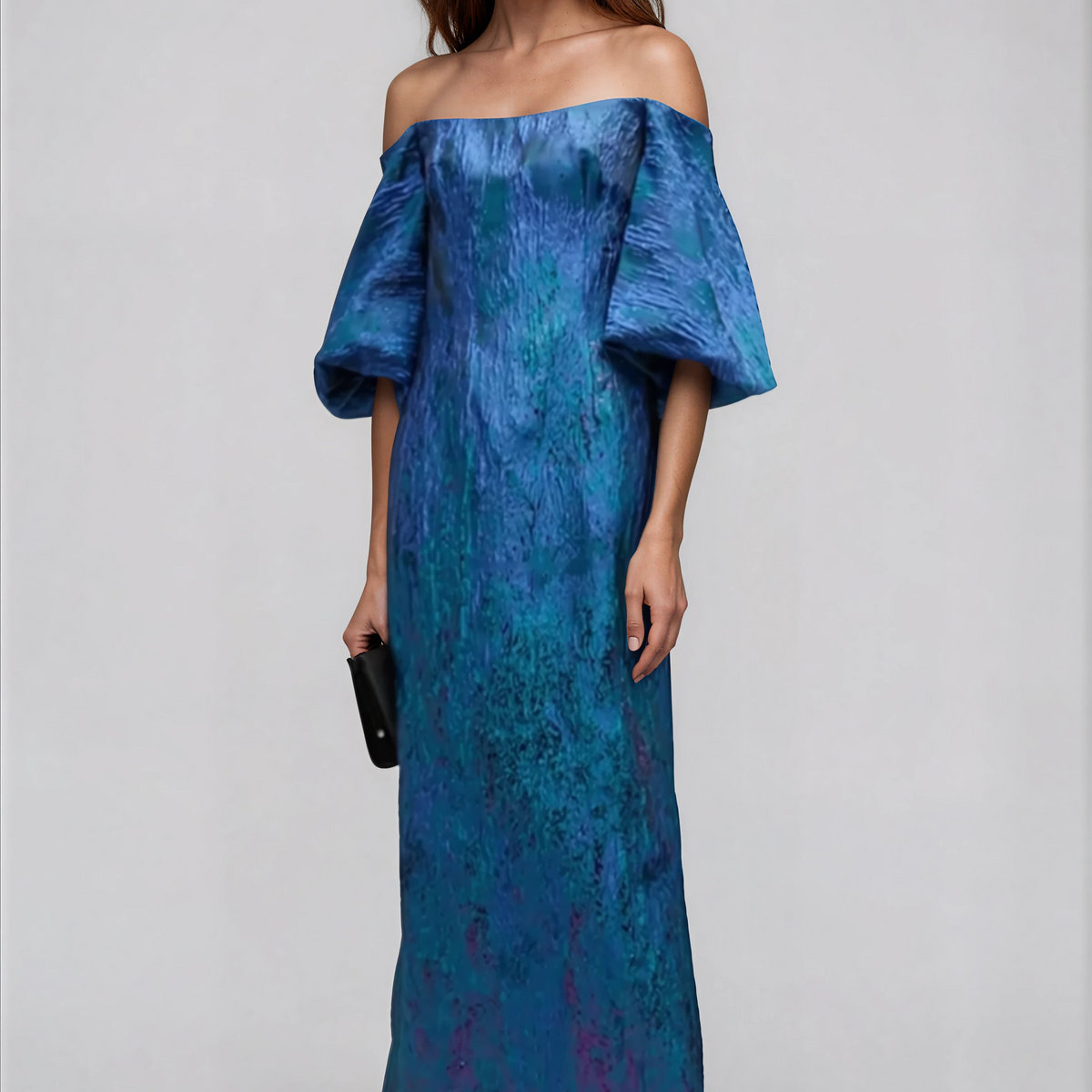 off shoulder puff sleeve dress Off The Shoulder Puff Sleeve Gown