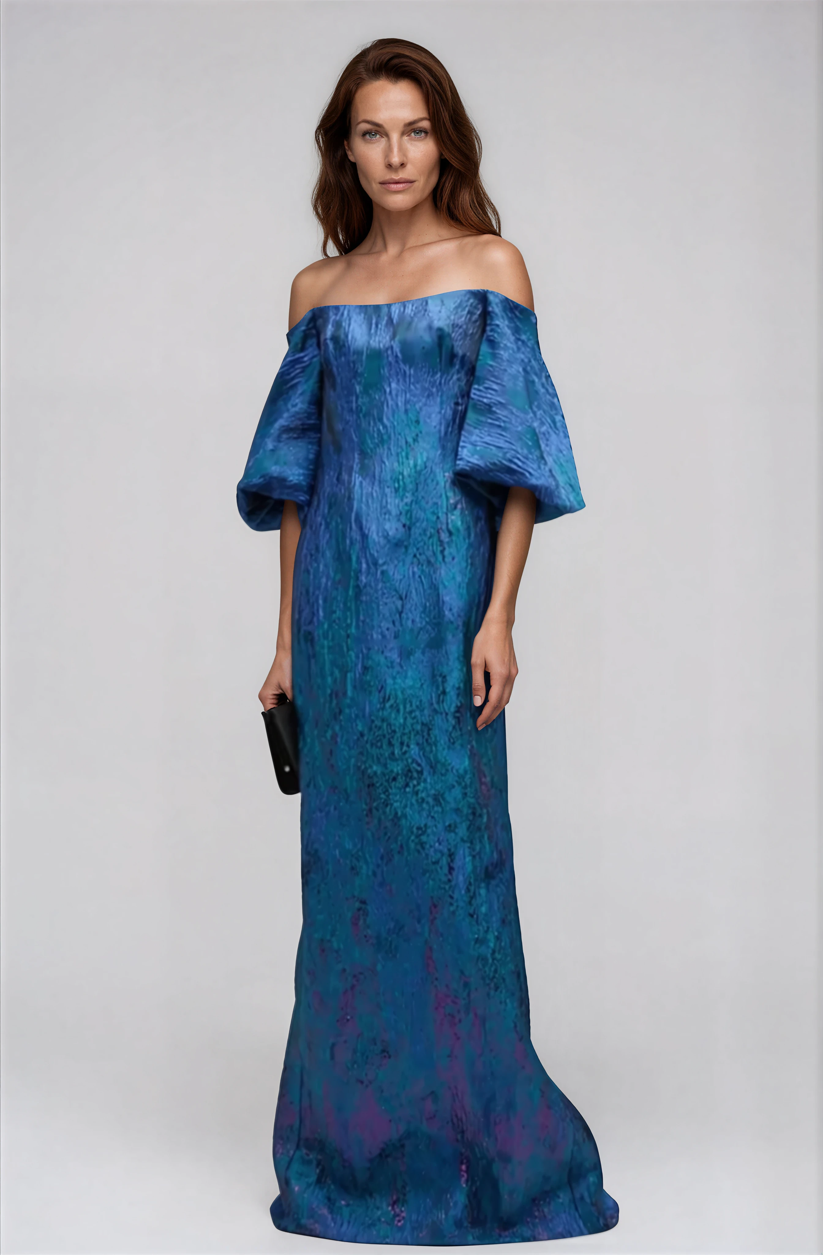 Off The Shoulder Puff Sleeve Gown