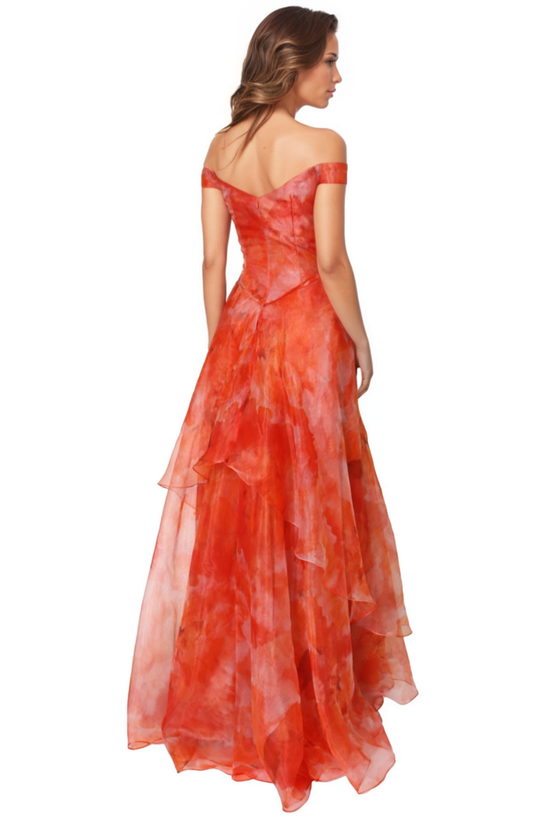 Off The Shoulder Organza A-line Gown  