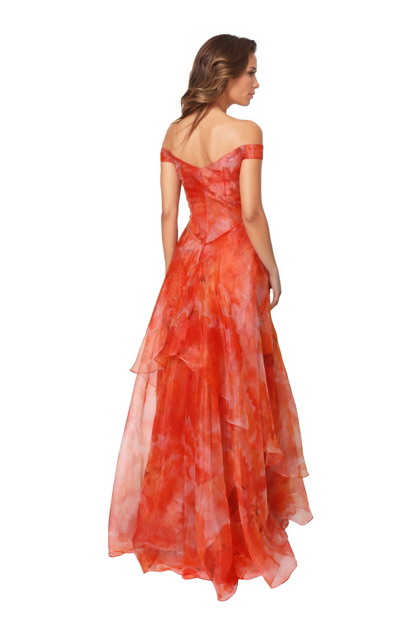 Off The Shoulder Organza A-line Gown  