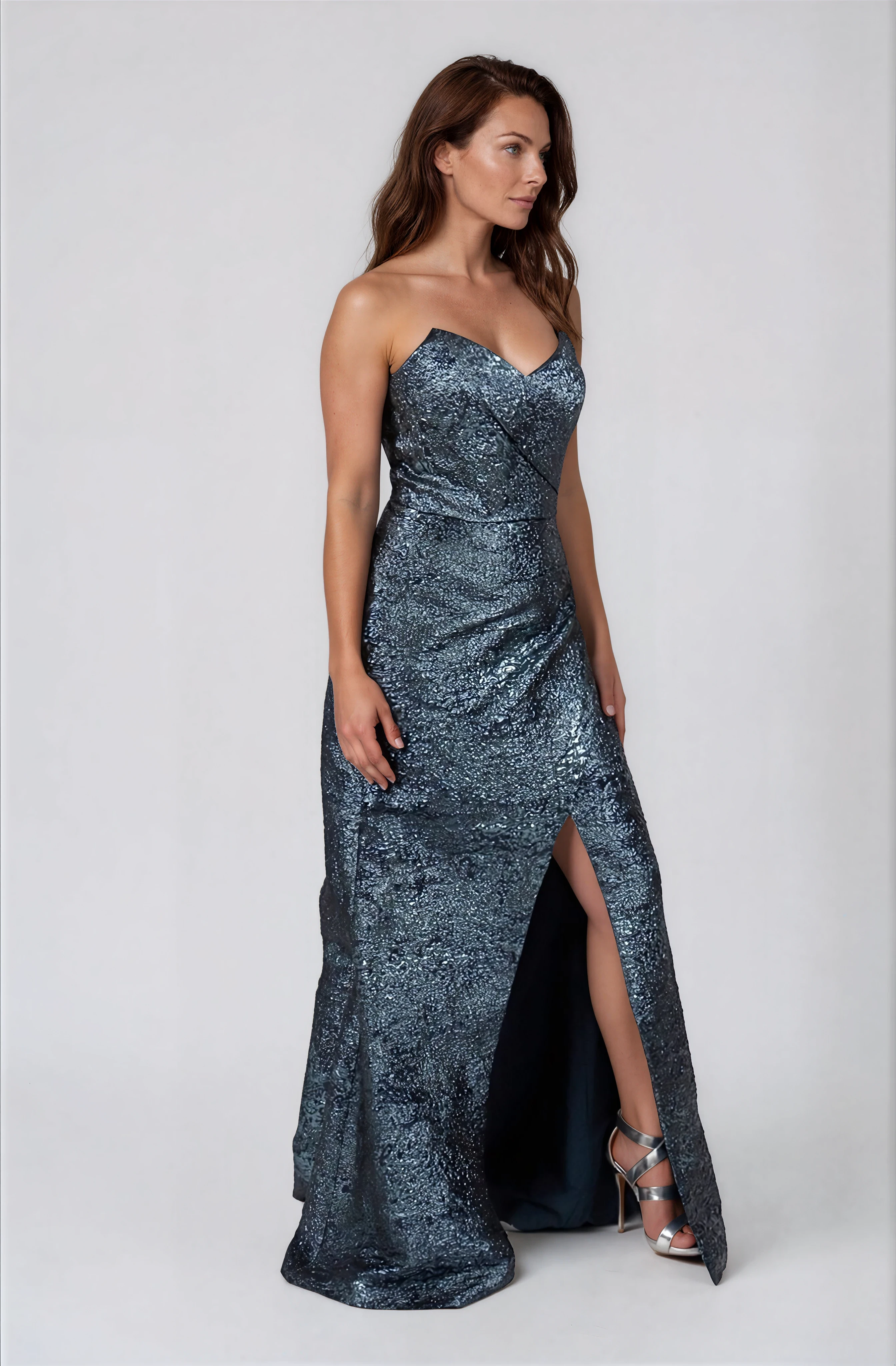 Strapless Fit and Flare Gown Gown Rene Ruiz Collection