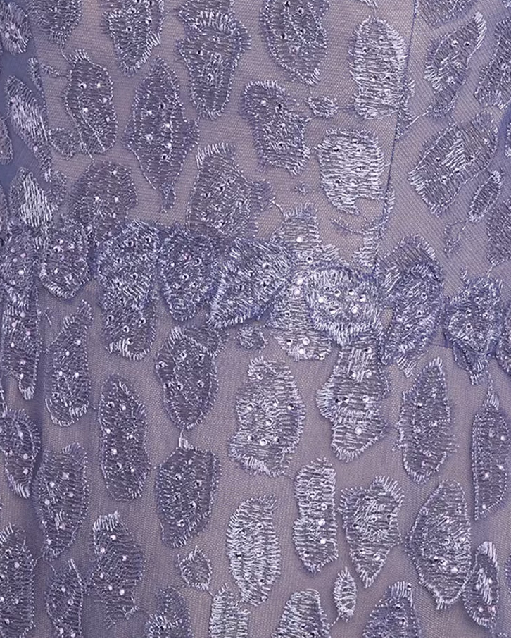 Off The Shoulder Sequin Embroidered A-Line Gown Gown Rene Ruiz Collection