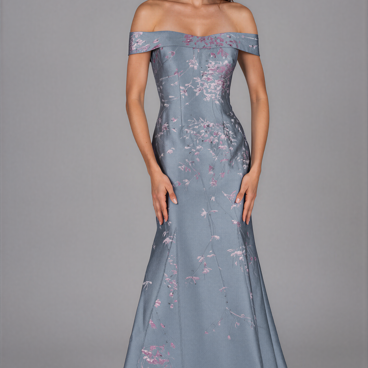 Off The Shoulder Fit and Flare Gown