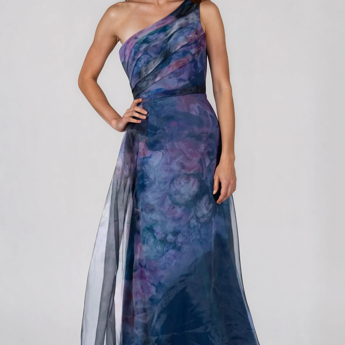 One Shoulder Organza Gown One Shoulder Organza Gown