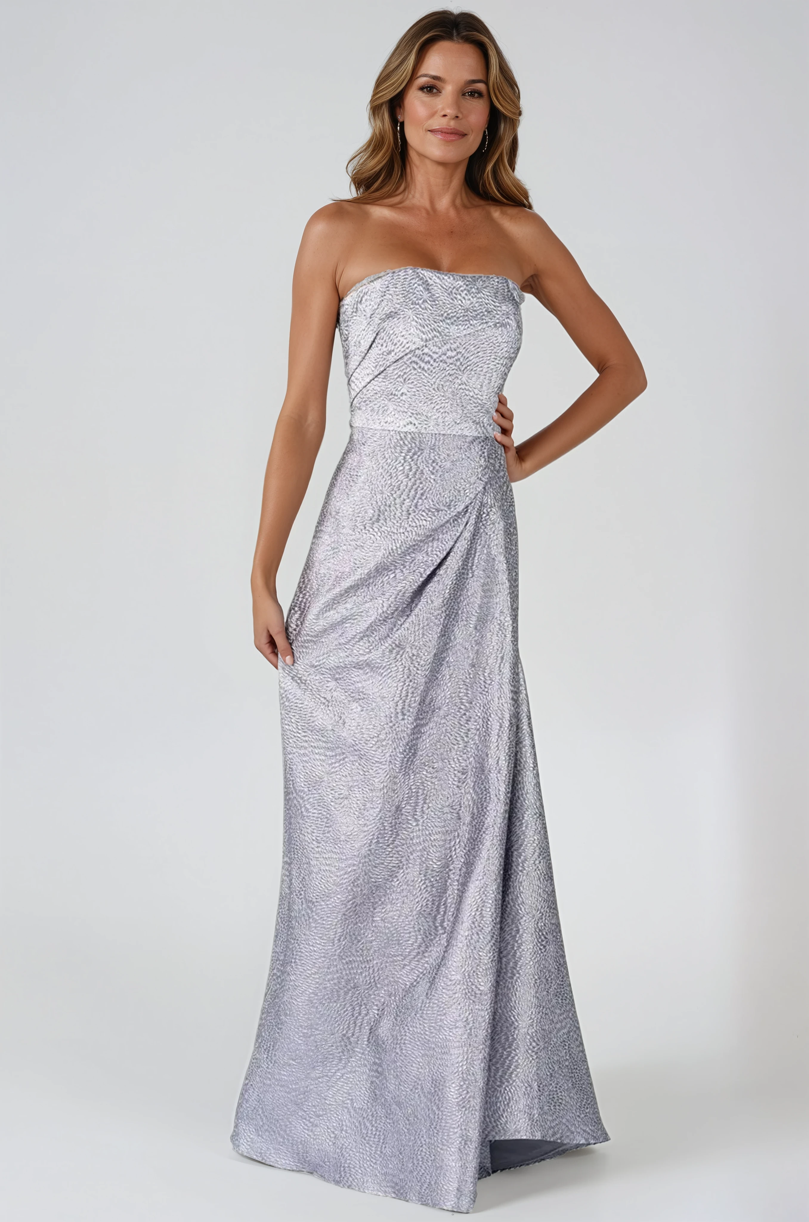Strapless Brocade Gown Gown Rene Ruiz Collection