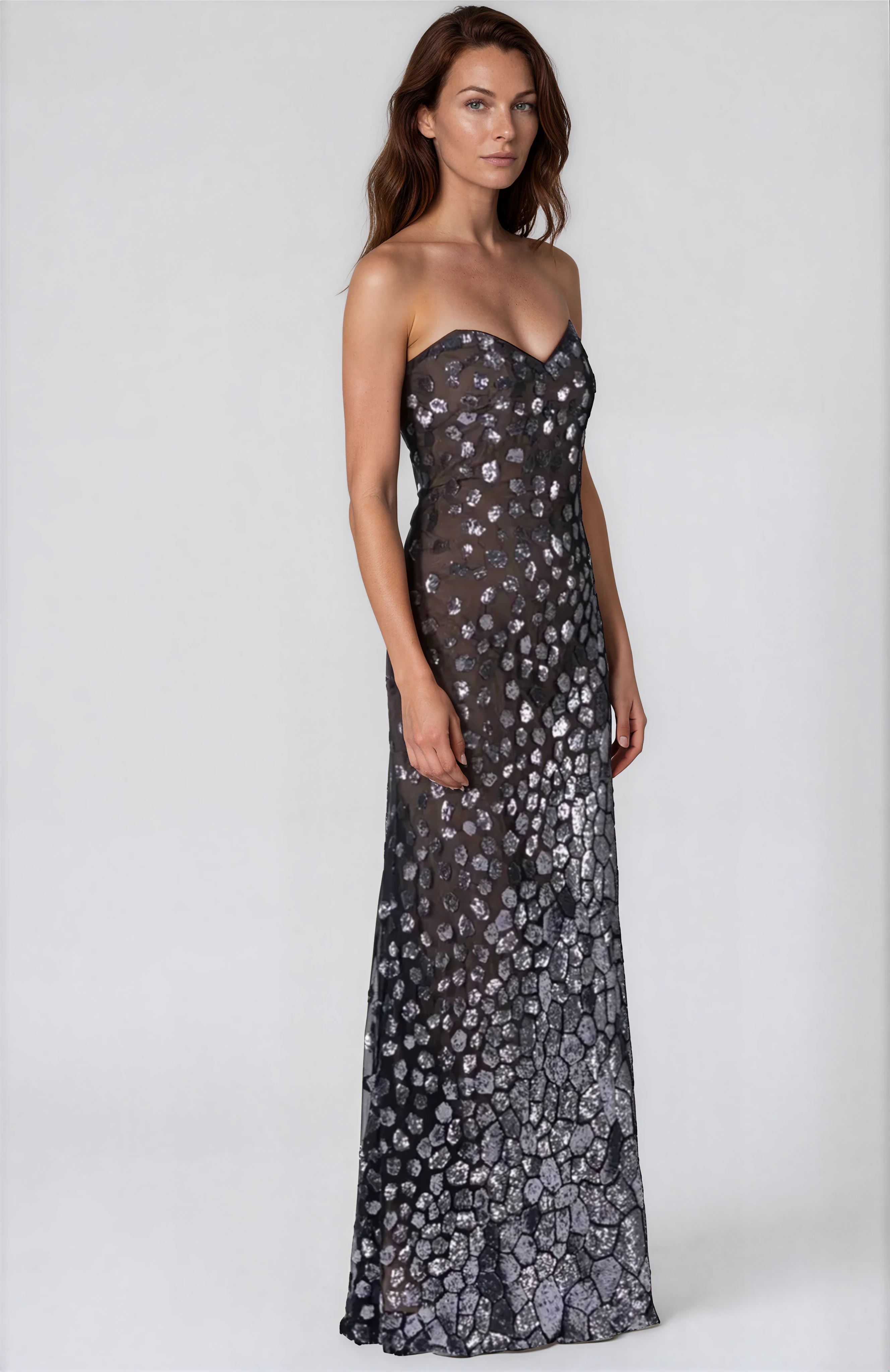 Strapless Fit and Flare Gown Gown Rene Ruiz Collection