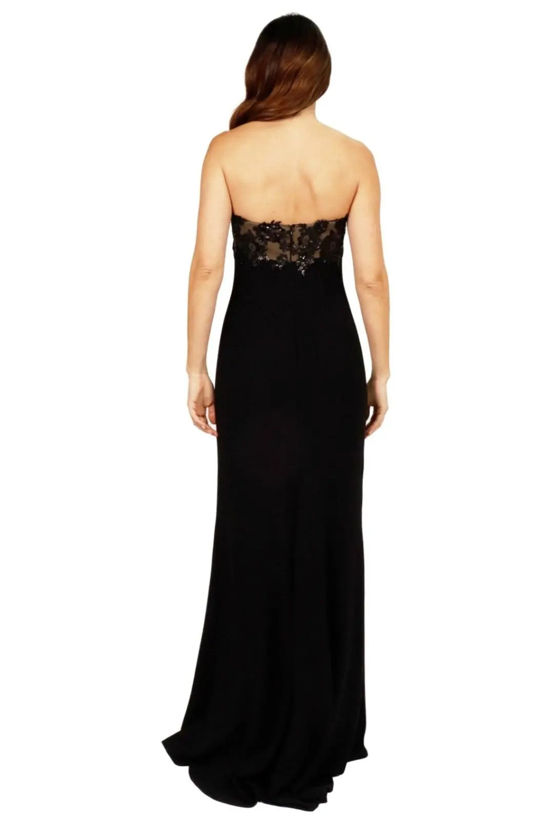 Crepe Gown with Detachable Cape  