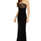 Crepe Gown with Detachable Cape  