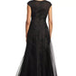 Embroidered Fil Coupe Illusion Gown  
