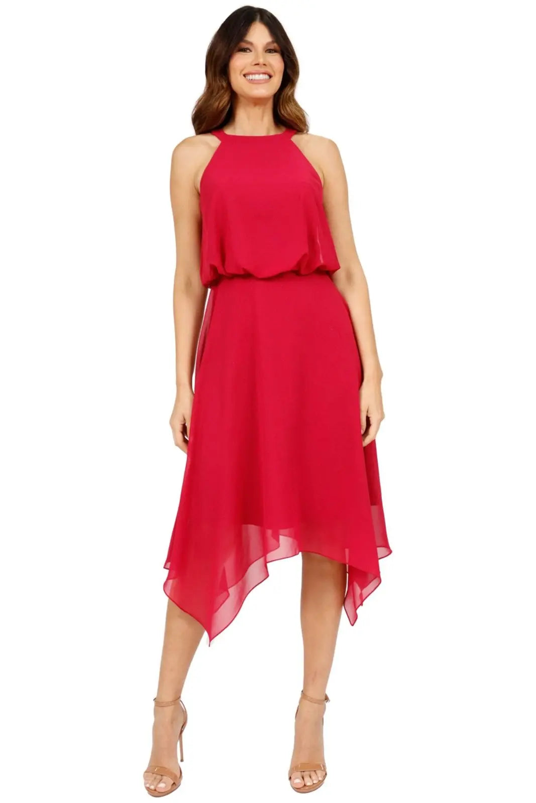 Halter Party Dress Red 