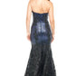 Strapless Sequin Gown  