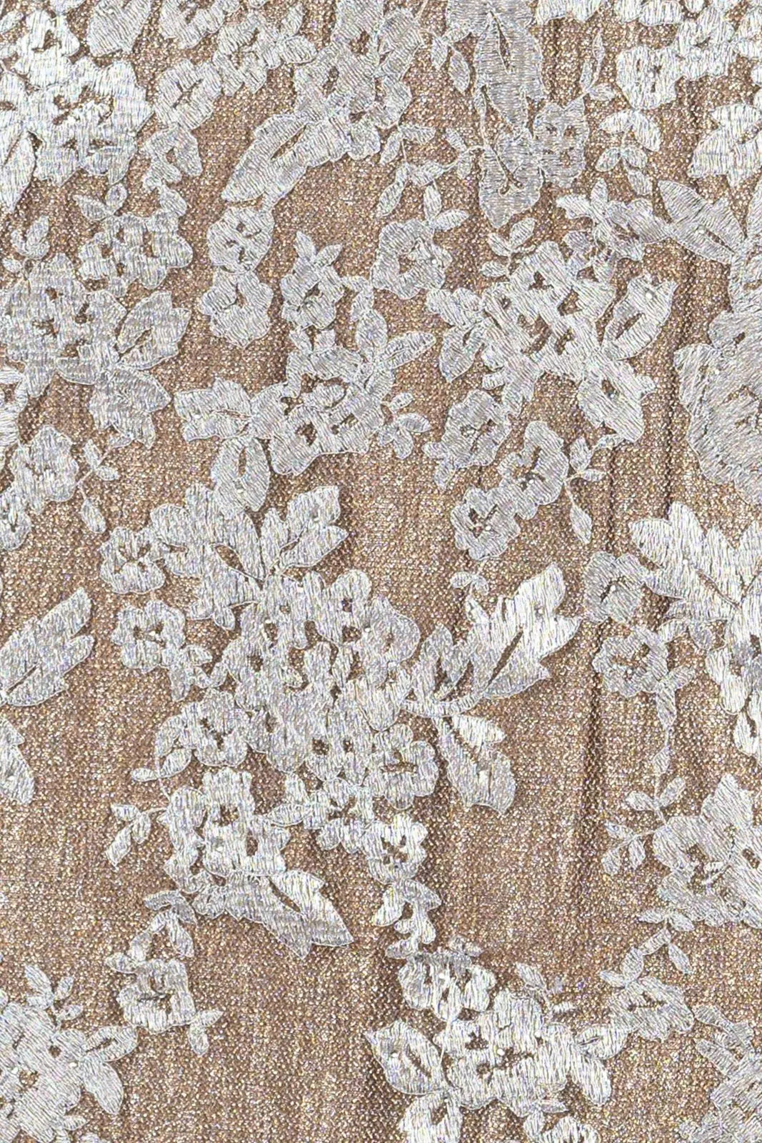 Long Sleeve Embroidered Lace Gown  