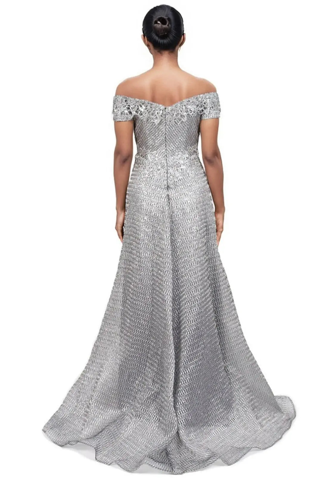 Off The Shoulder A-Line Gown - Rene Ruiz Collection Off The Shoulder A-Line Gown - Rene Ruiz Collection